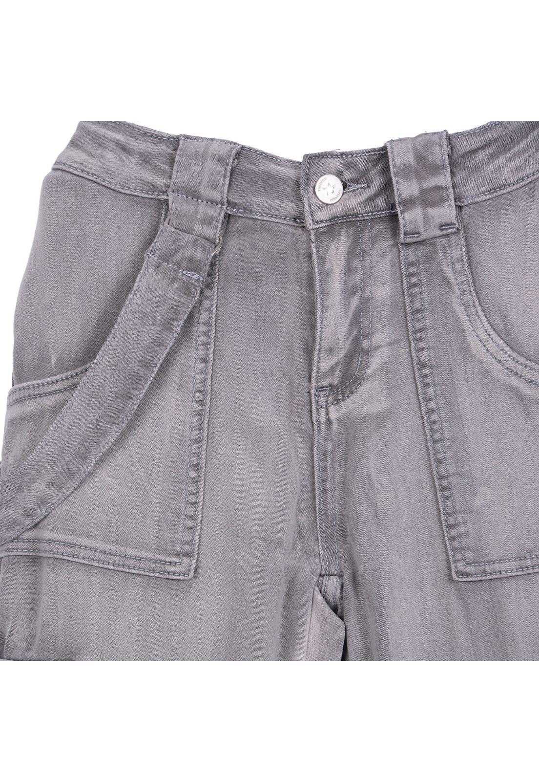 Jeans Niña Cargo Gris Pillin-2