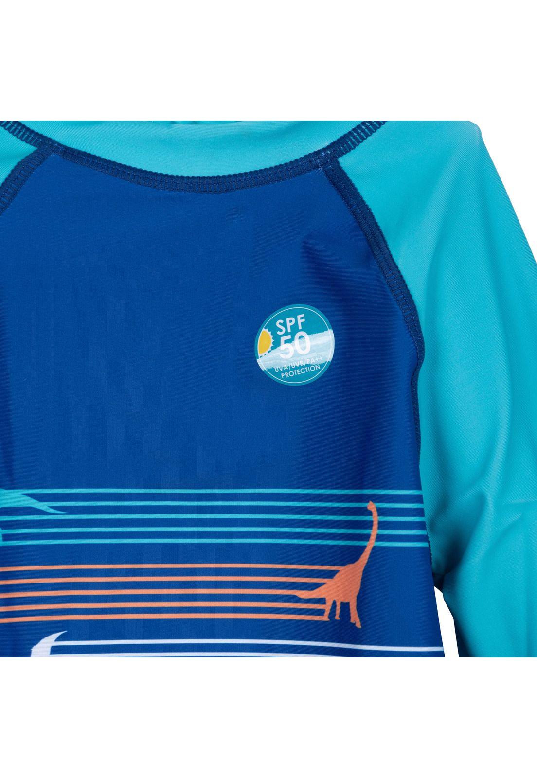 Polera de Baño Niño Manga Larga Protección UV Azul Pillin-2