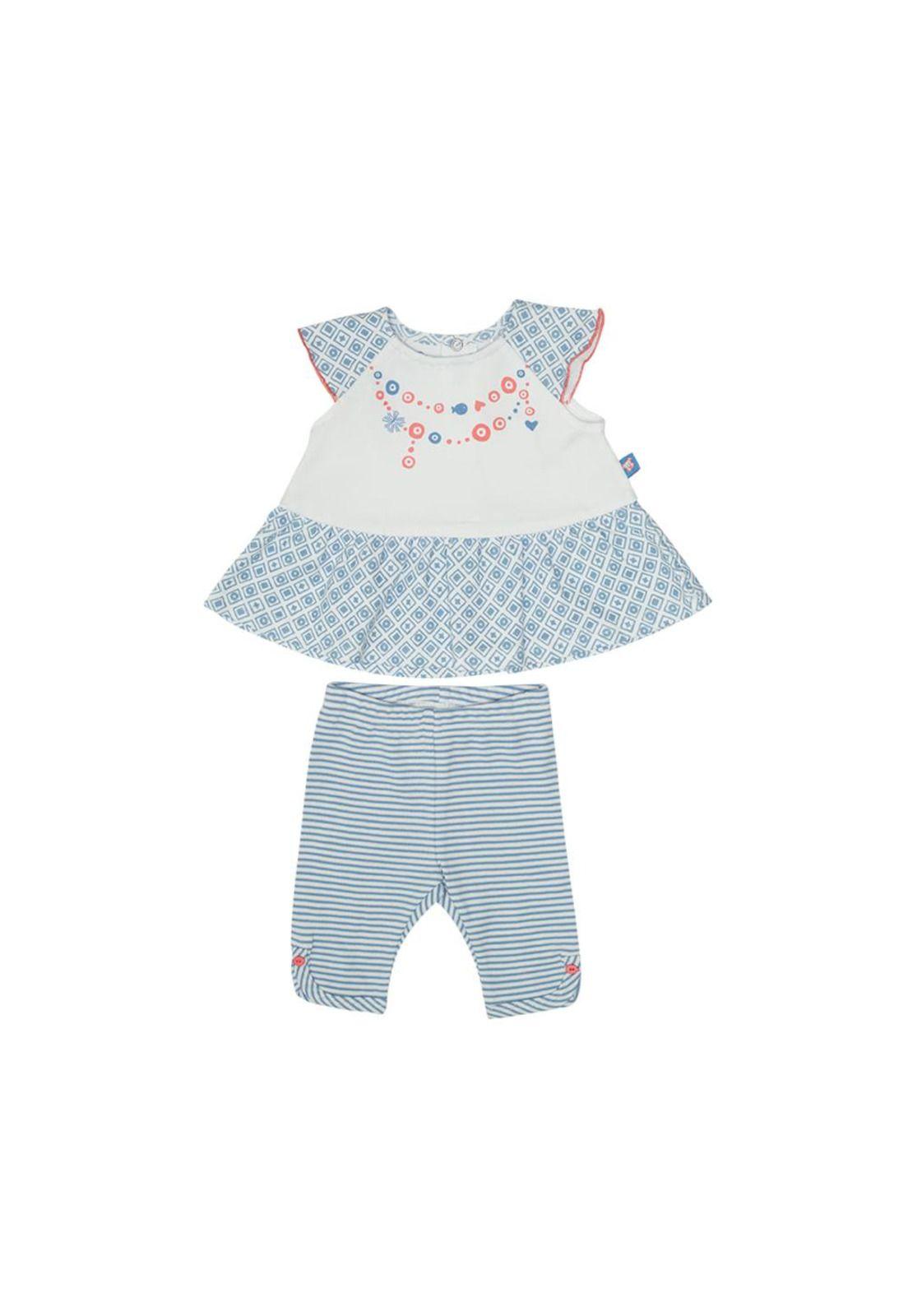 Conjunto Bebe Niña Crudo Pillin-0