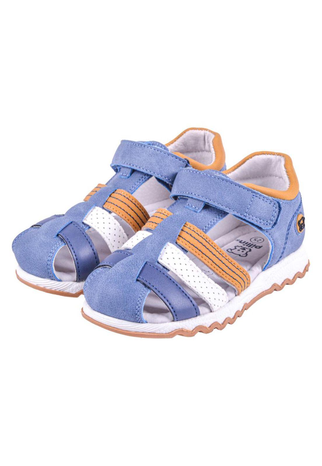 Sandalias Bebe Niño Celeste Pillin-0