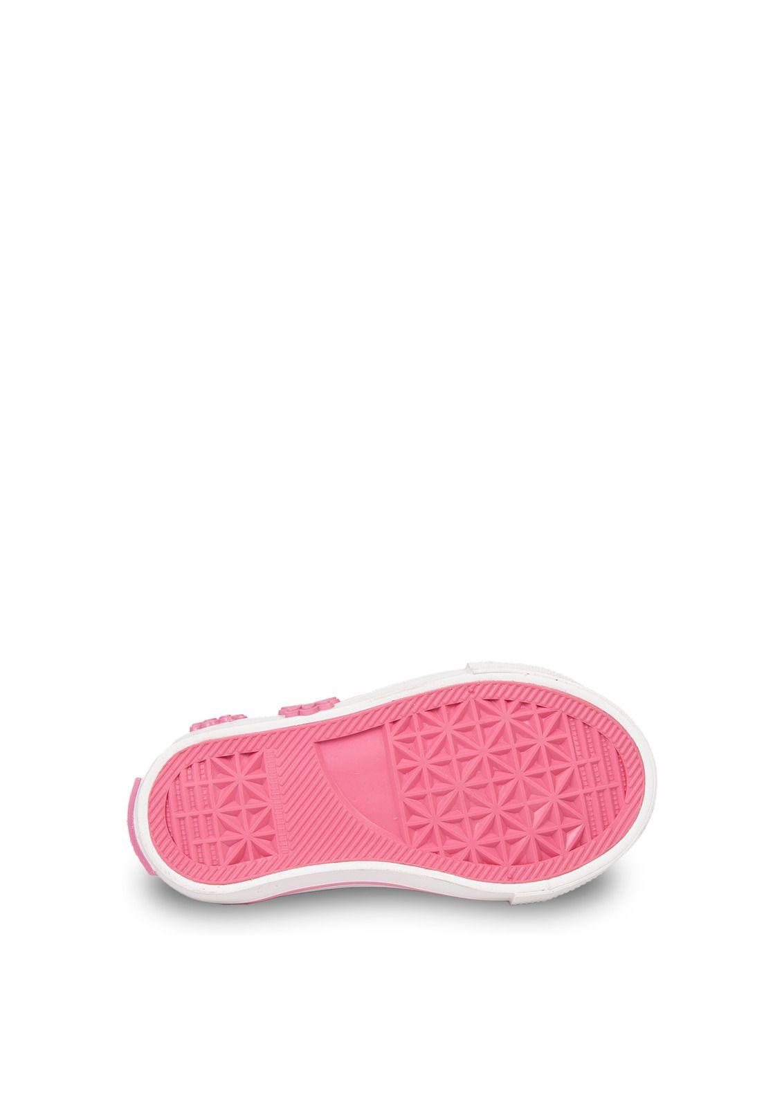 Zapatilla Bebé Niña de Lona Floral Crudo Pillin-2