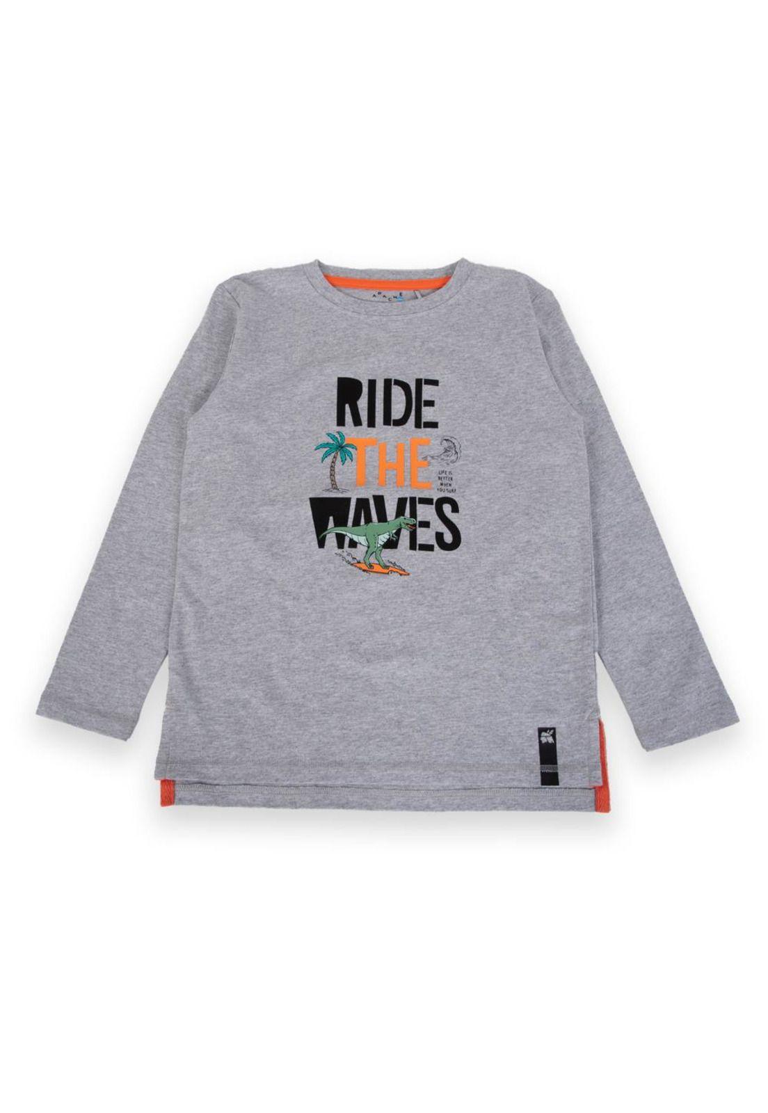 Polera Niño Gris claro Pillin-0