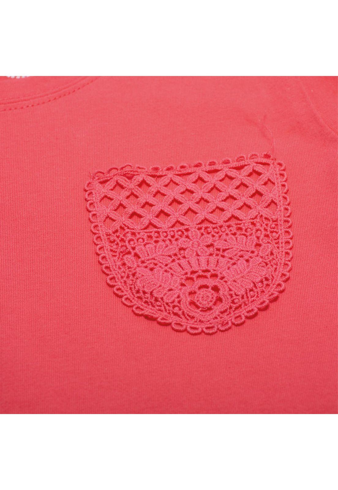 Polera Manga Corta Niña Fucsia Pillin-3