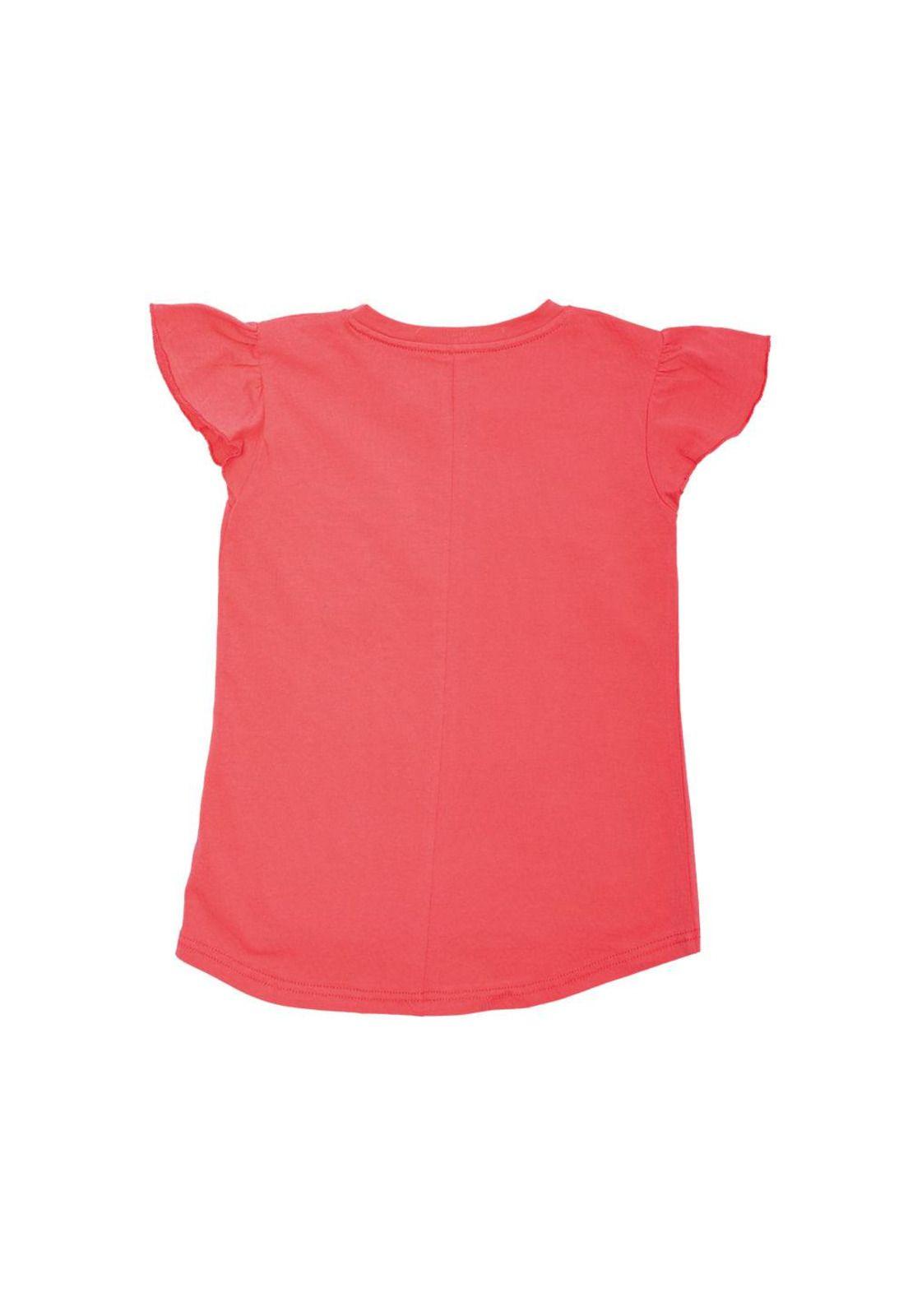 Polera Manga Corta Niña Fucsia Pillin-0