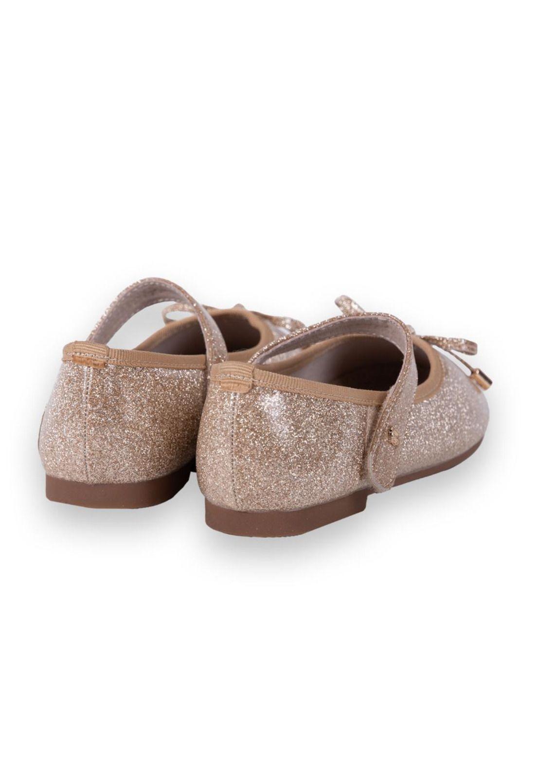 Ballerina Clasica Niña Dorado Pillin-3