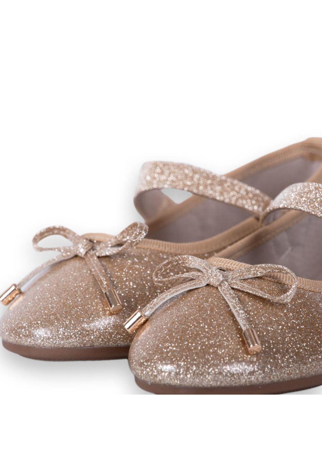 Ballerina Clasica Niña Dorado Pillin-4