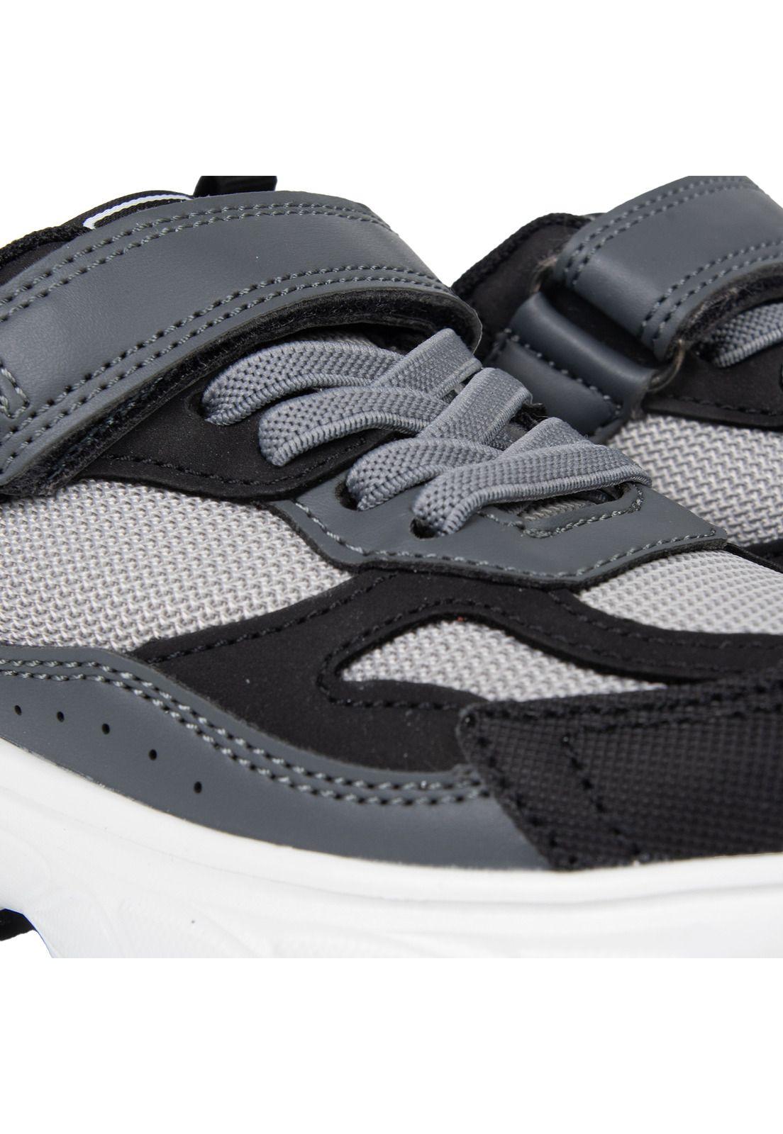 Zapatilla Niño Deportiva Velcro Ajustable  Gris Pillin-4