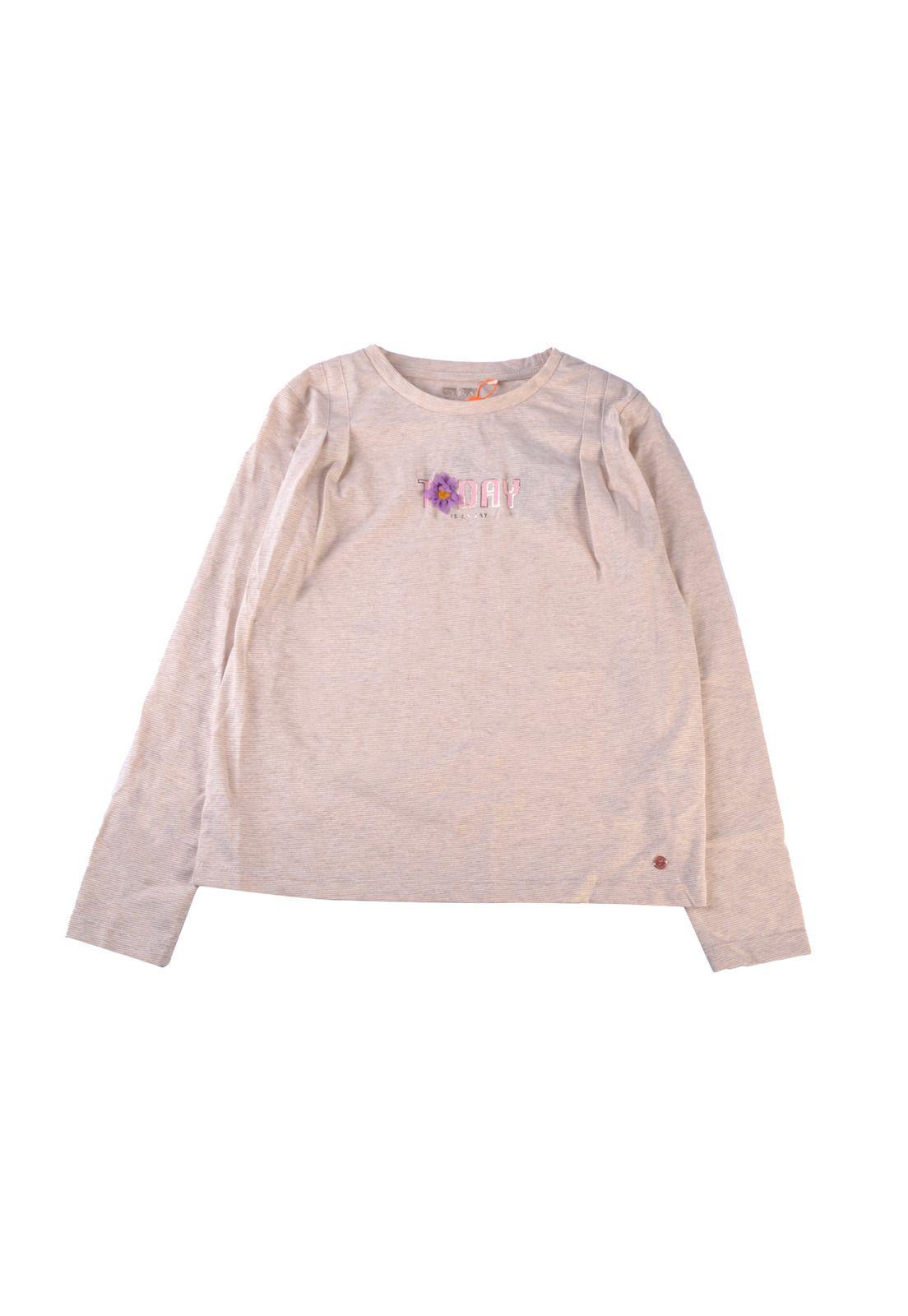 Polera Manga Larga Niña Crudo Pillin-0