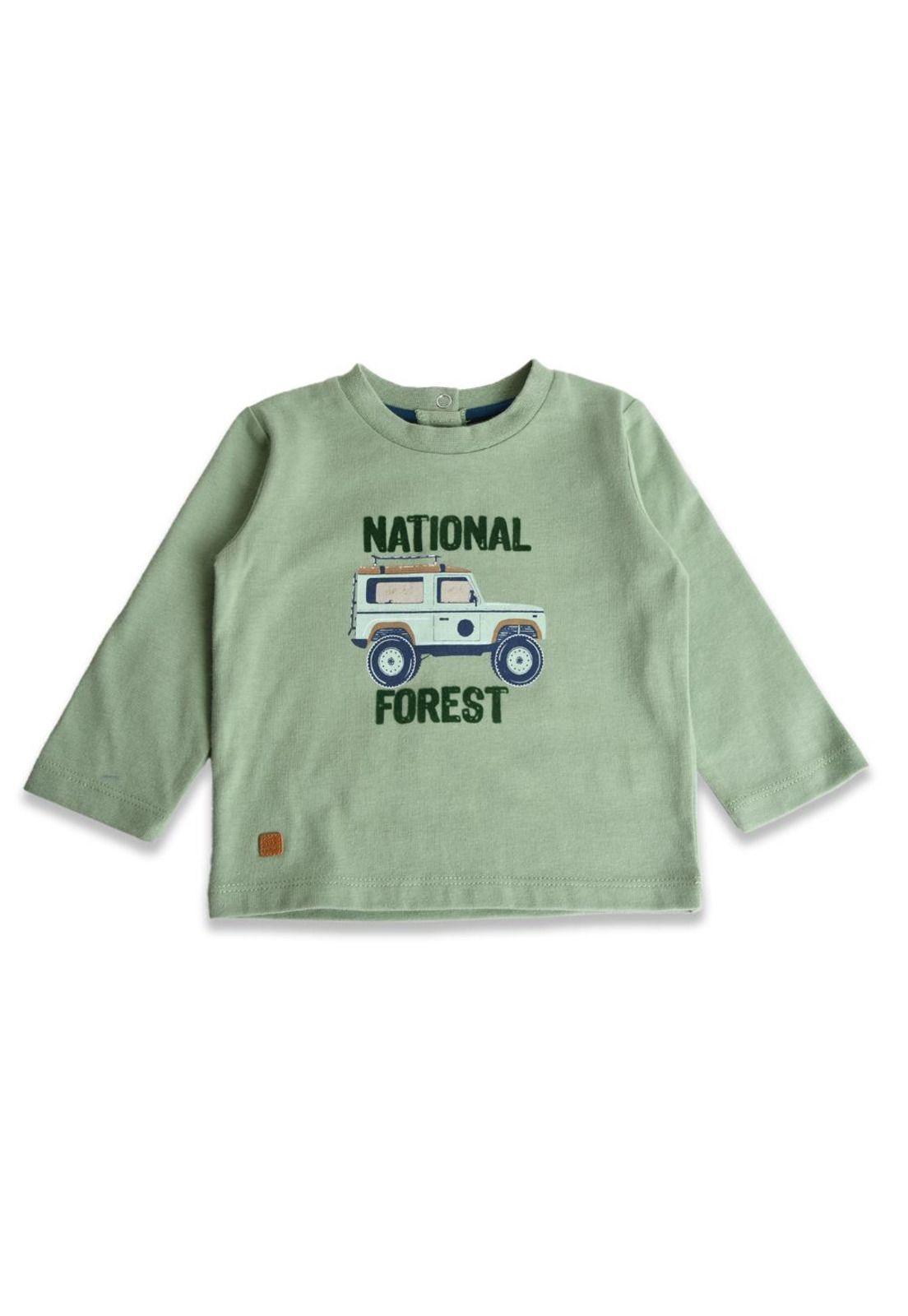Polera Bebé Niño Verde Pillin-0