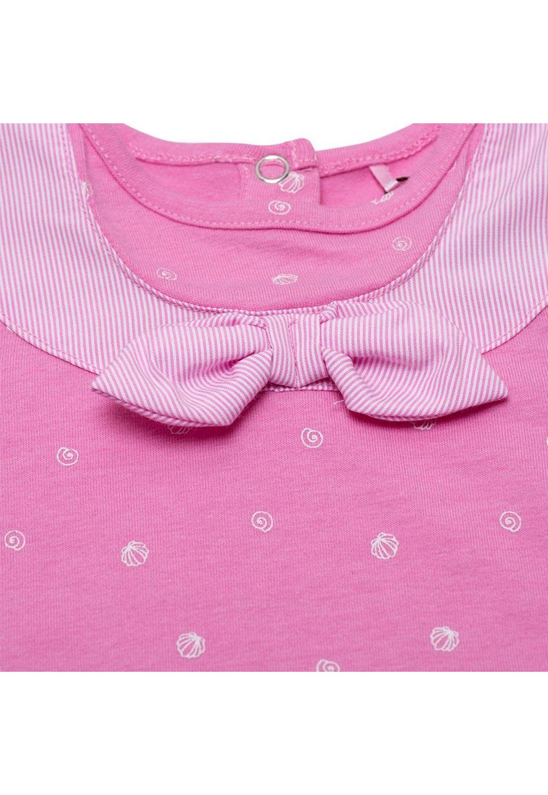 Polera Bebé Algodón Verano Niña Rosado-1