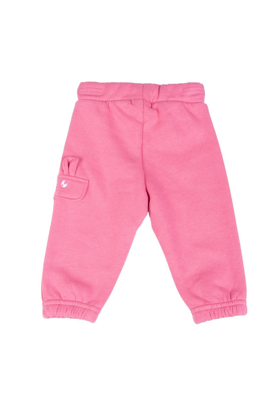 Pantalón Buzo Bebe  Rosado Pillin ( PVB526-25PRO )-3