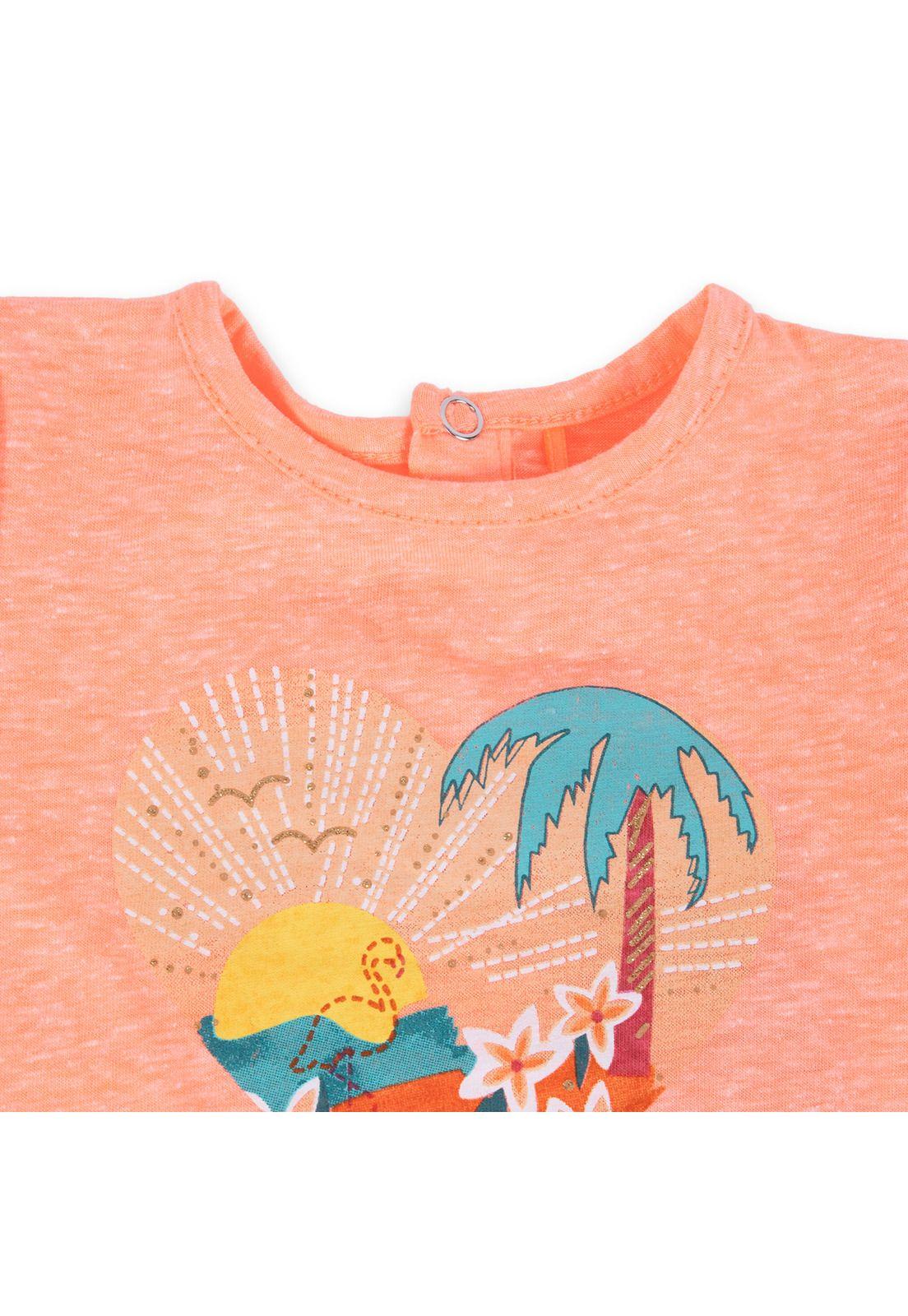 Polera Bebé Niña Naranja Pillin-2