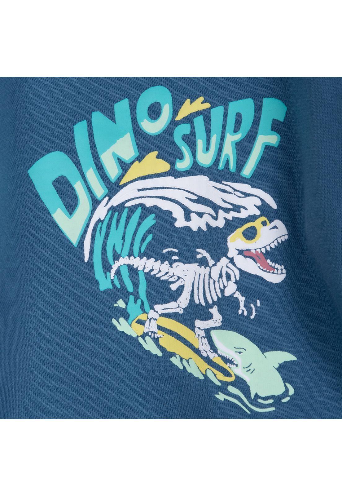Polerón Bebé Niño Broches Estampado Dinosaurio Azul Marino Pillin-3