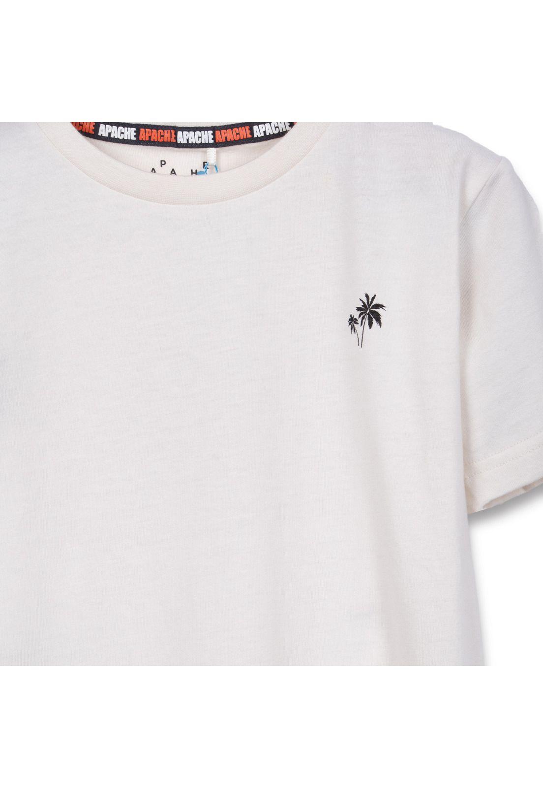 Polera Niño Manga Corta Estampado en Espalda Arena Pillin-2