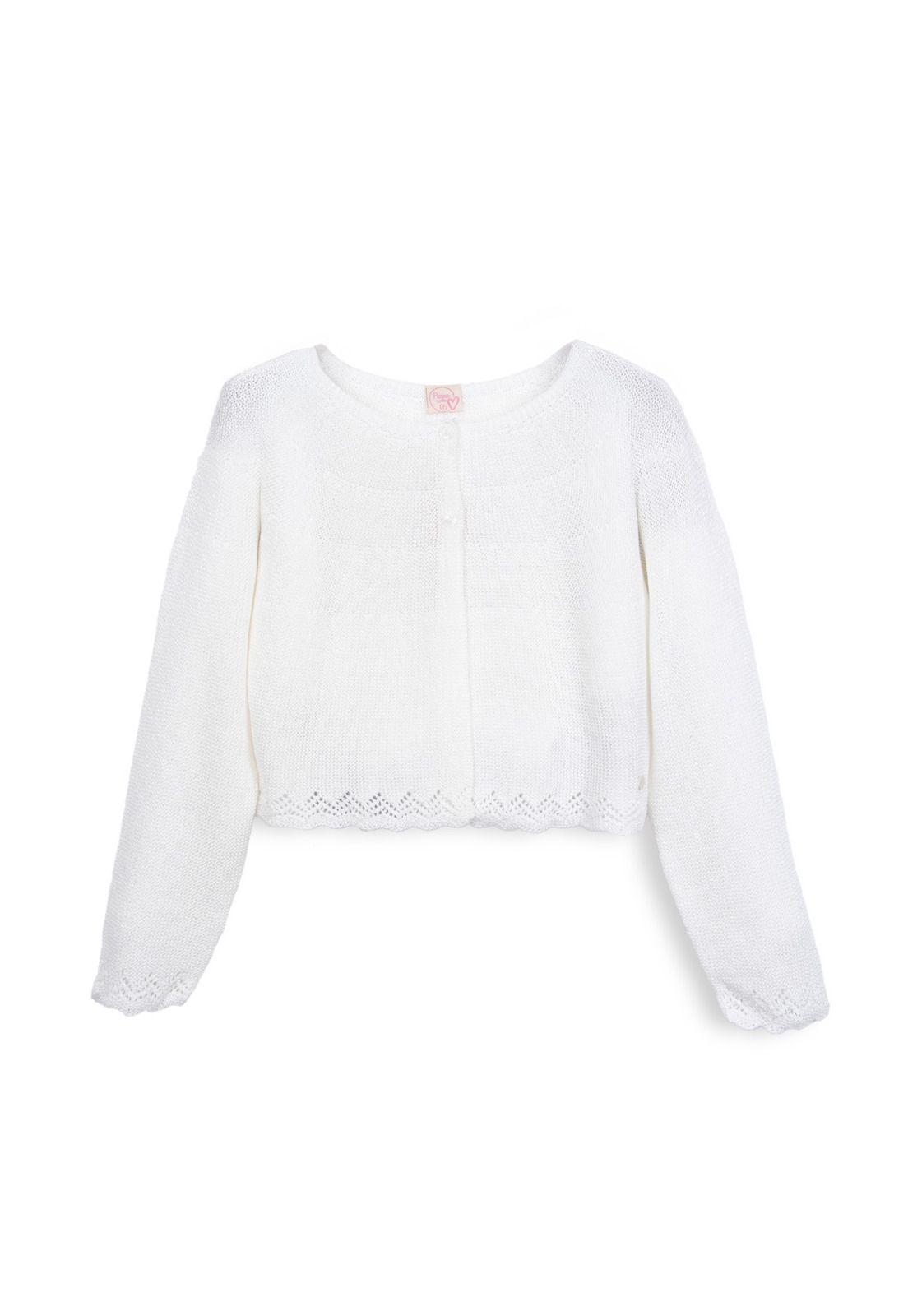 Chaleco Niña con Botones Blanco Pillin-0