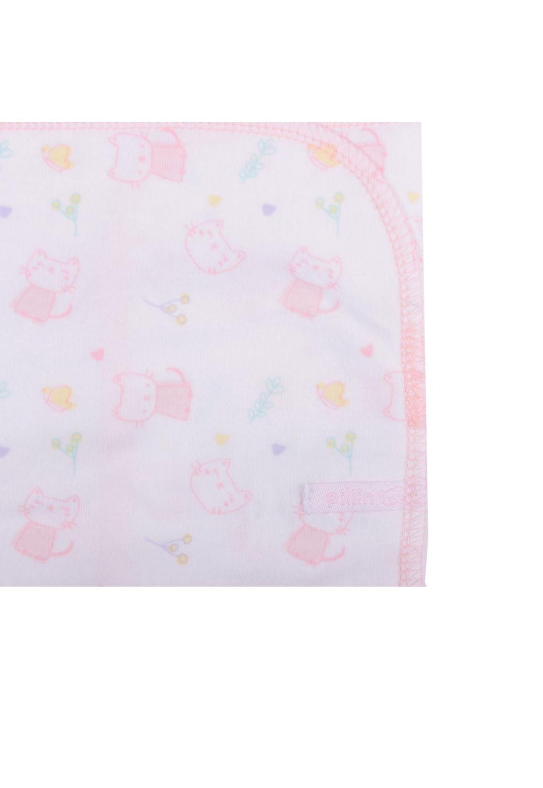 Set 2 Pzas Manta Bebe Niña Multicolor Pillin-2