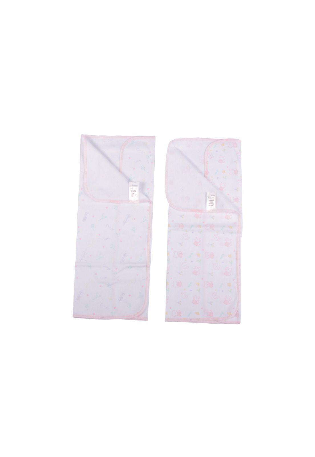 Set 2 Pzas Manta Bebe Niña Multicolor Pillin-3