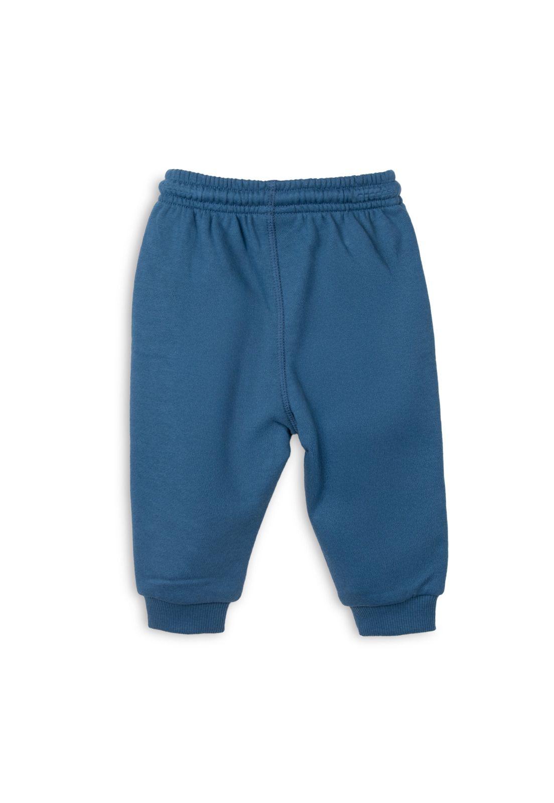 Pantalón Buzo Bebé Niño Rib Bolsillos Azul Marino Pillin-1