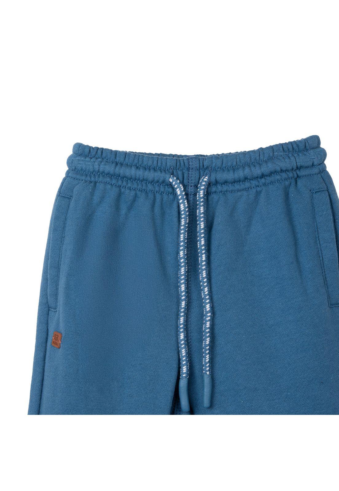 Pantalón Buzo Bebé Niño Rib Bolsillos Azul Marino Pillin-2