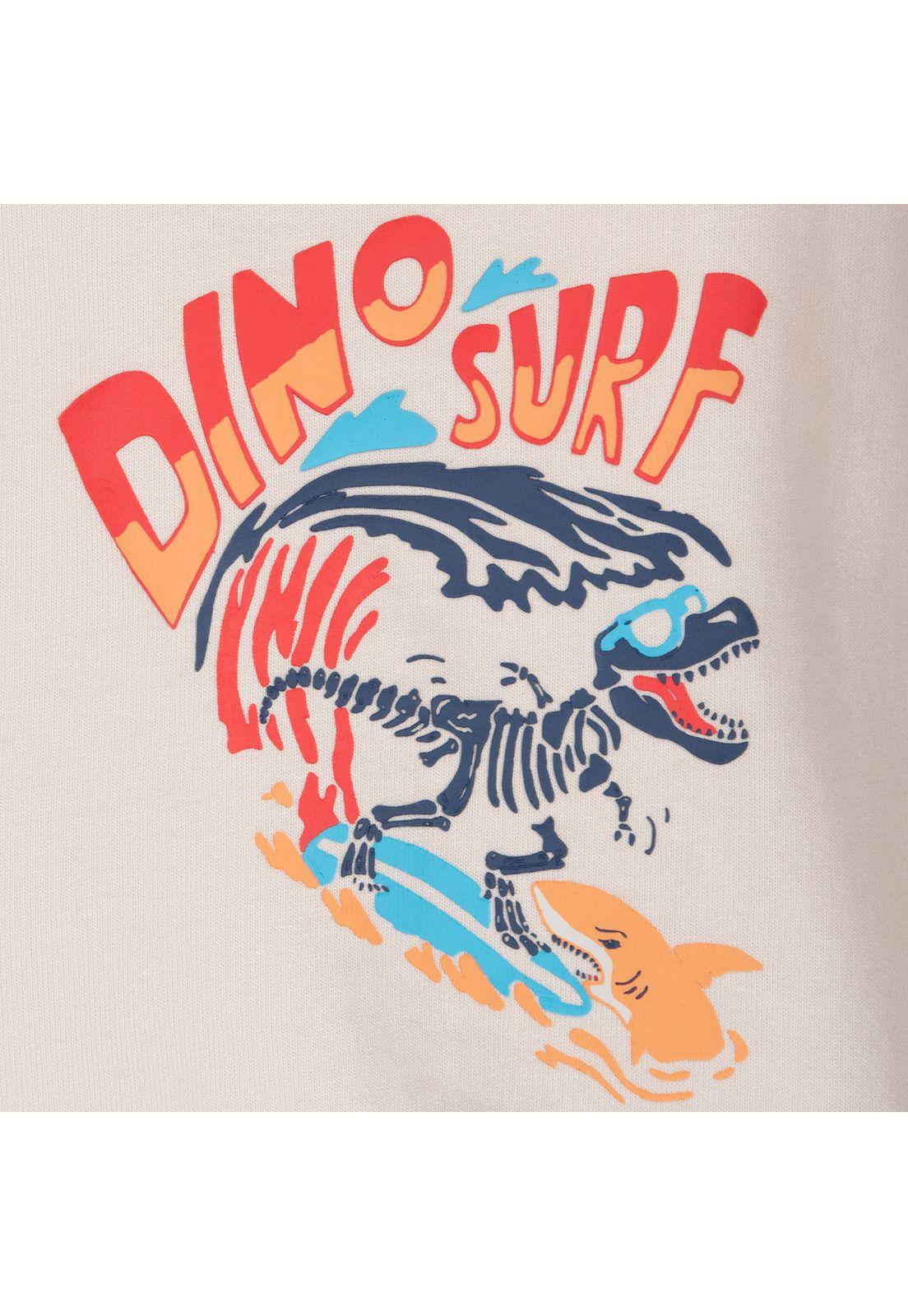 Polerón Bebé Niño Broches Estampado Dinosaurio Arena Pillin-4