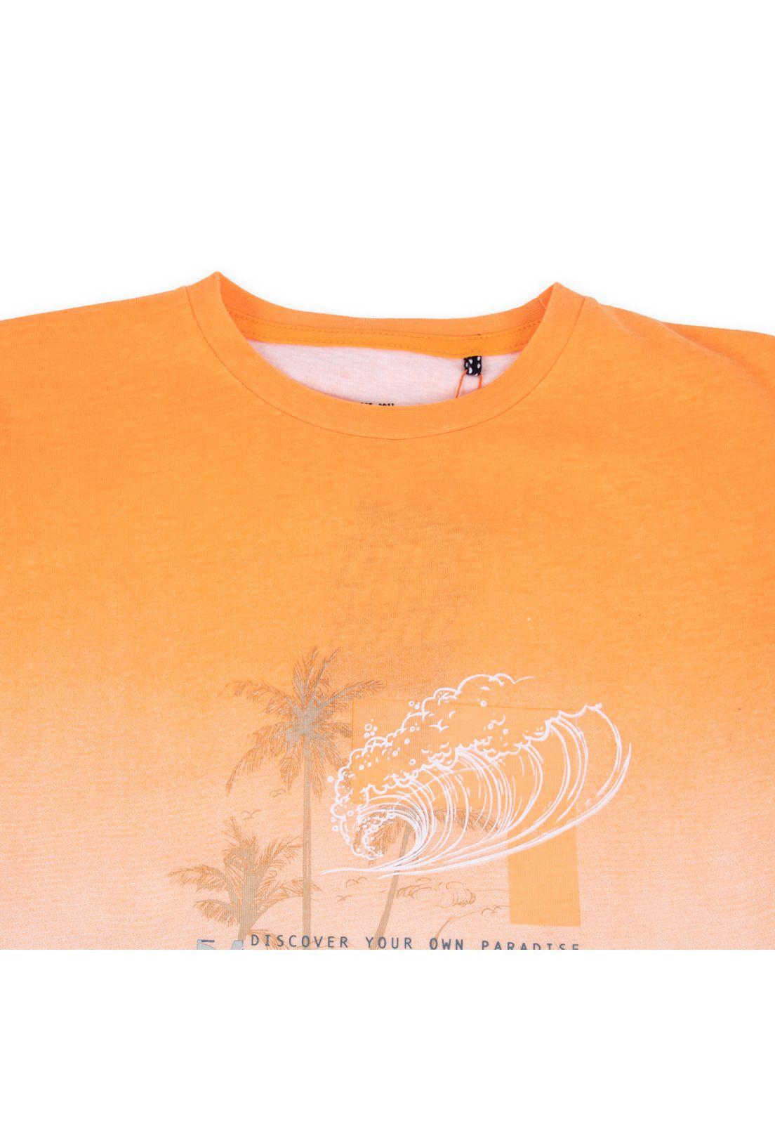 Polera Niño Naranja Pillin-2