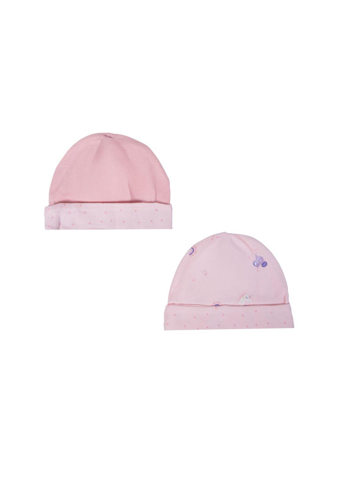 Pack de 2 Gorros Recién Nacido Niña Estampado Surtido Pillin-1