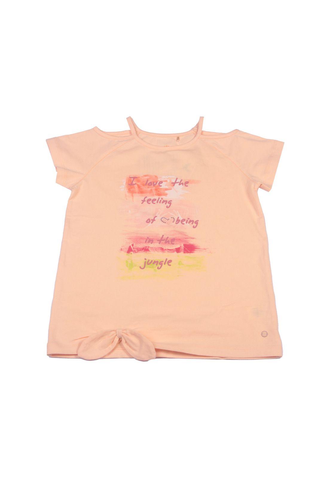 Polera Niña Naranja Pillin-1