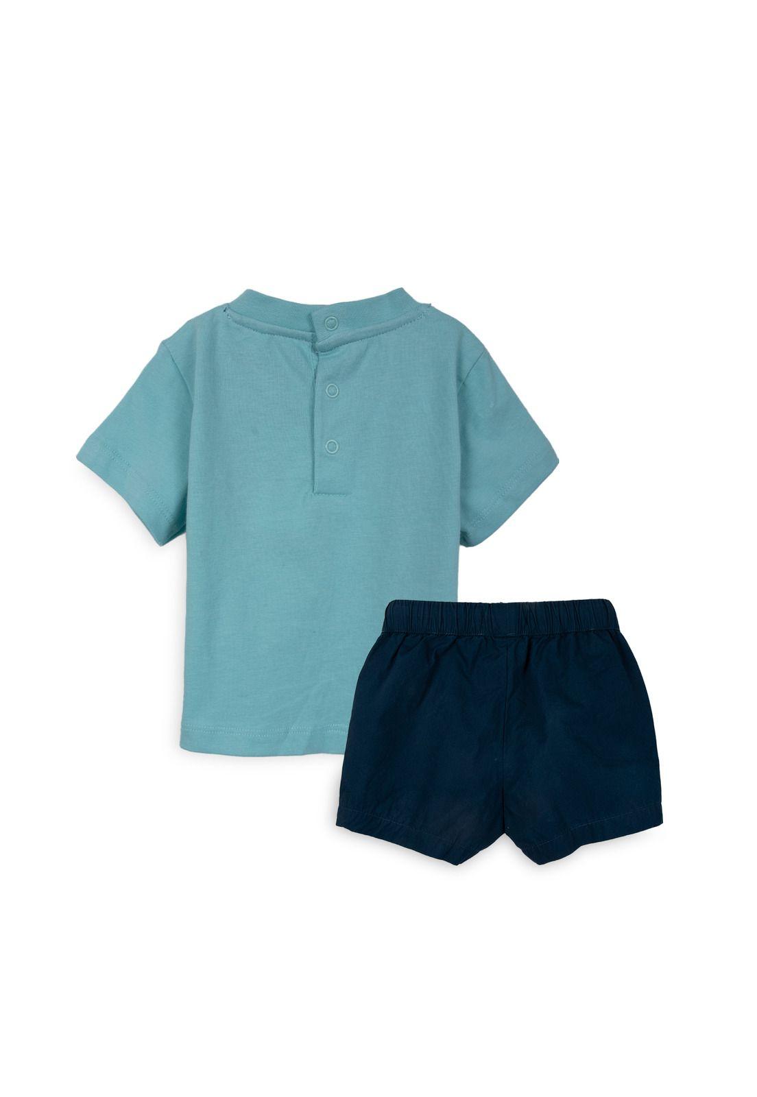Conjunto Bebé Niño Estampado Celeste Pillin-1