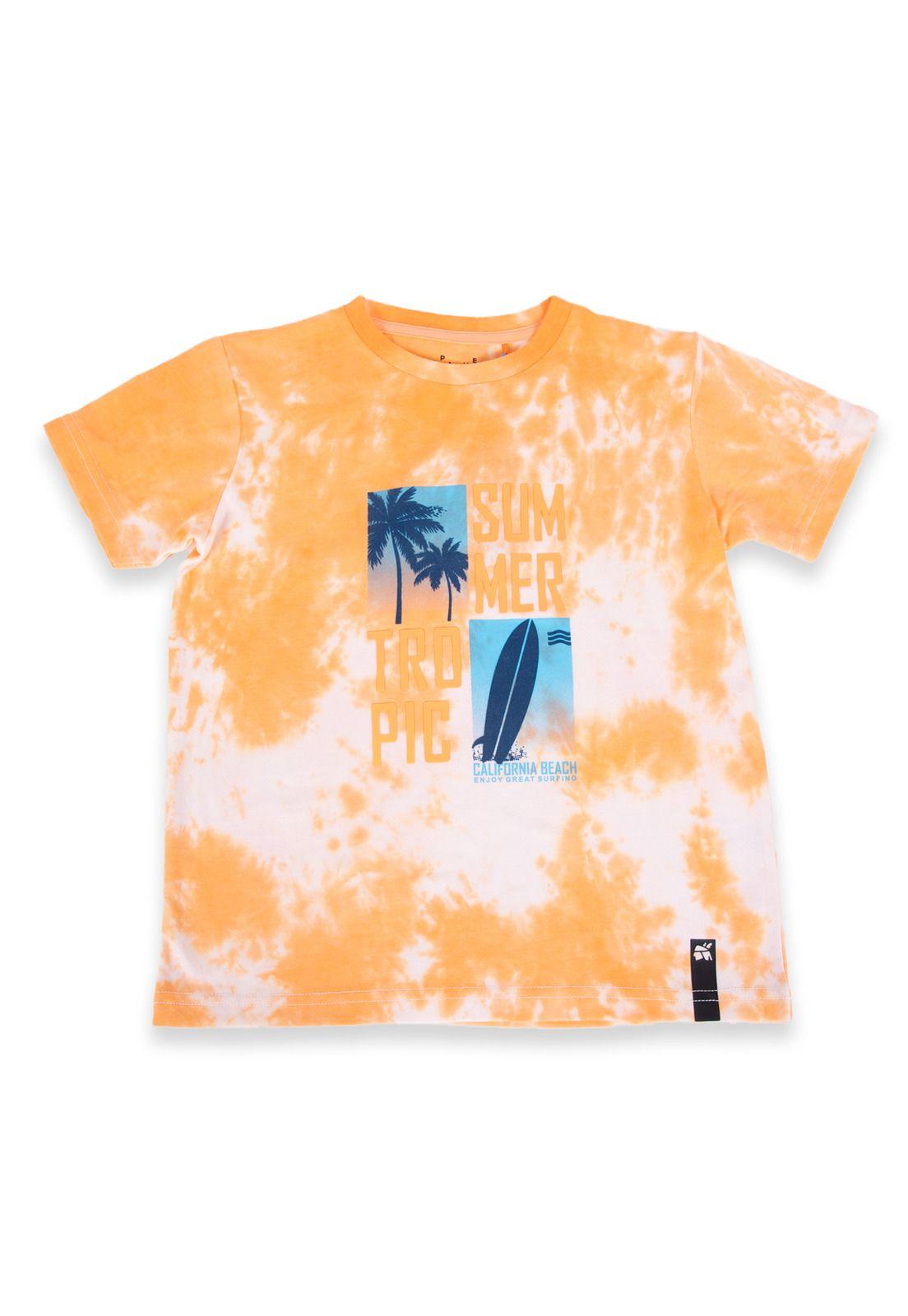 Polera Niño Naranja Pillin-0