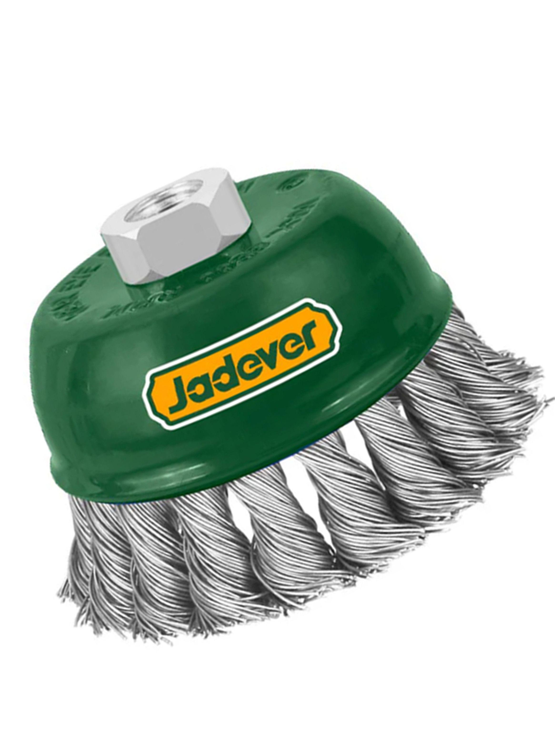 Escobilla De Copa Trenzada Torcida 100mm Esmeril Jadever-1