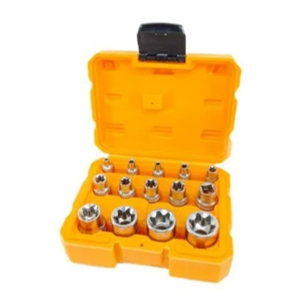 Set Juego Dados Torx Estrella Hembra 14 Pcs Ingco-2