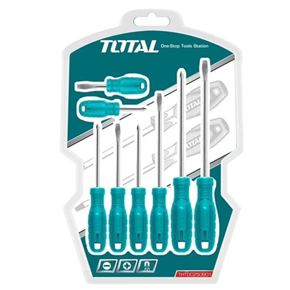 Juego Destornilladores 8 Piezas Total Thtdc250801-0