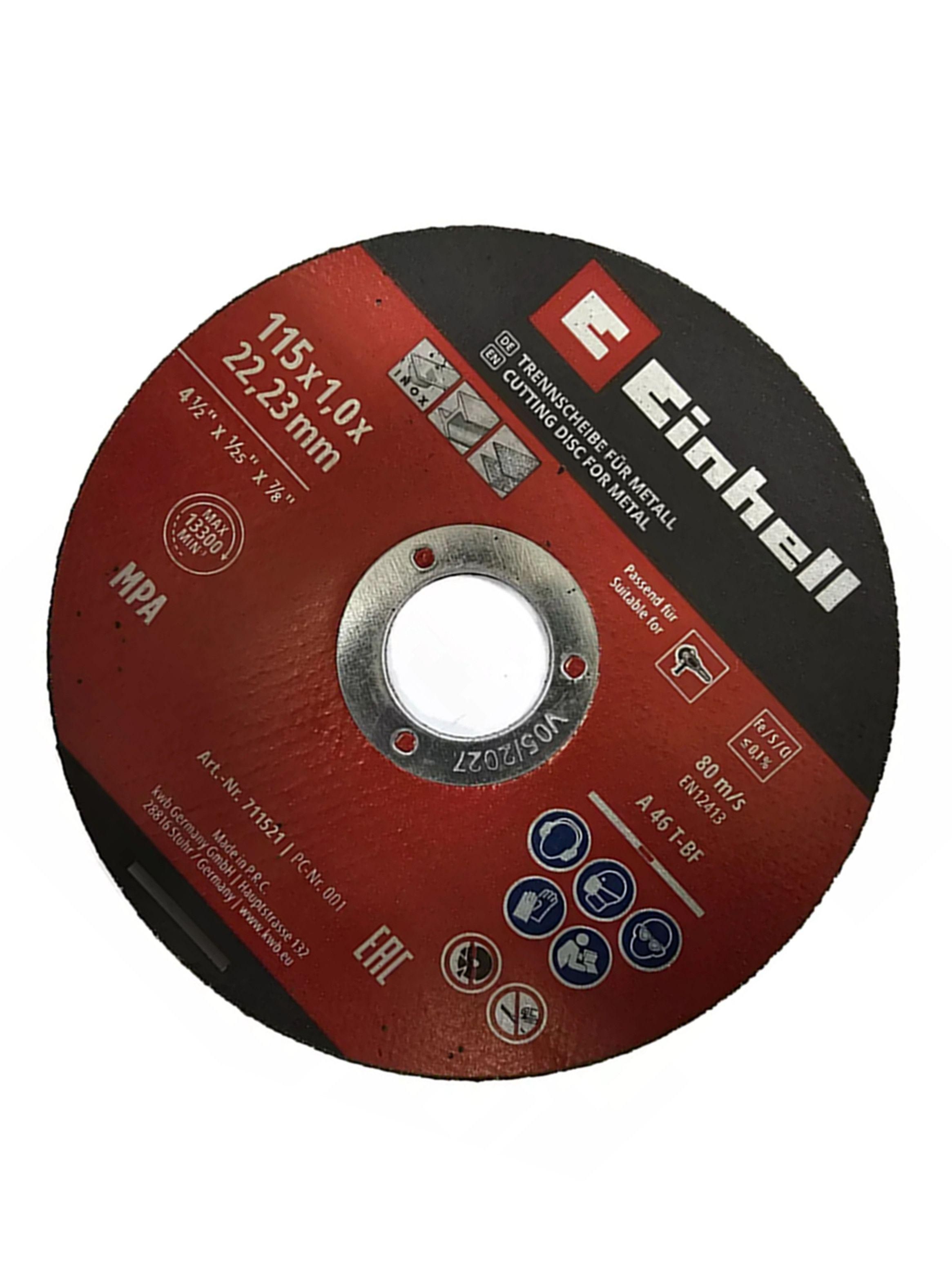 Kit Pack 10 Discos De Corte Para Metal 115 X 1mm Einhell-2