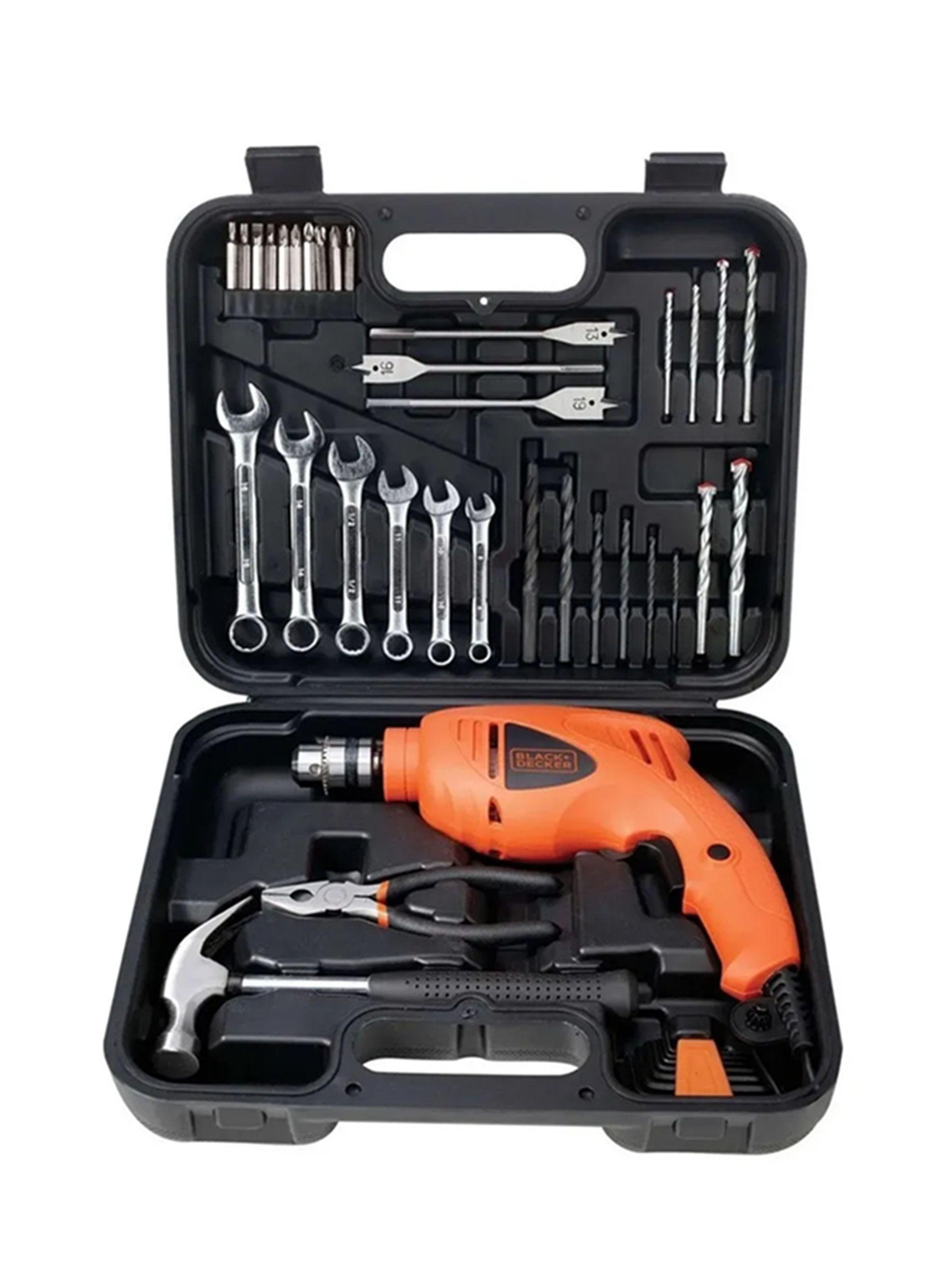 Kit Taladro Percutor 550w + Herramientas Brocas-0