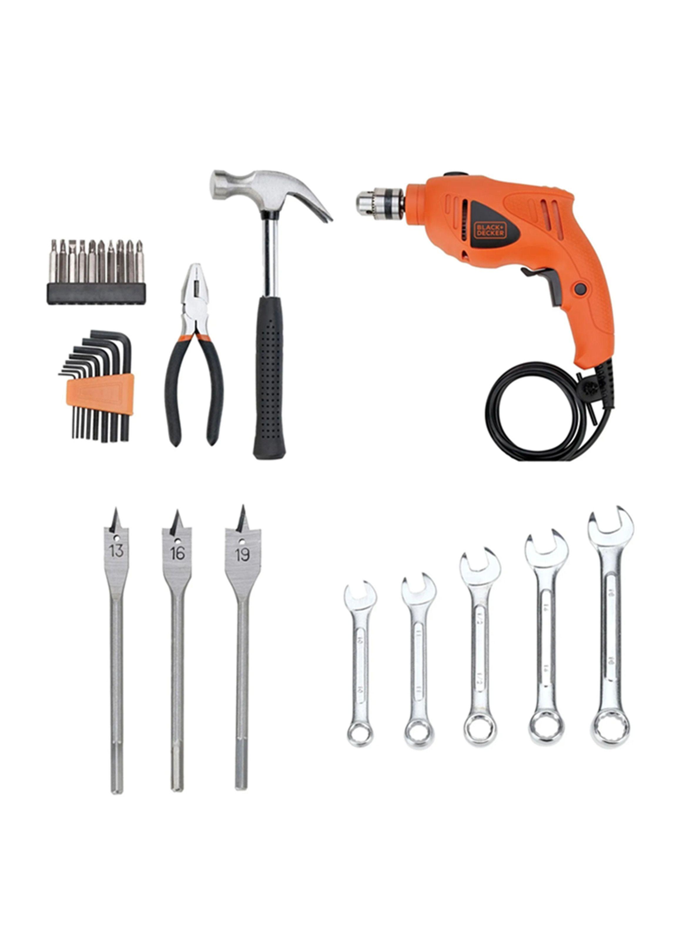 Kit Taladro Percutor 550w + Herramientas Brocas-1