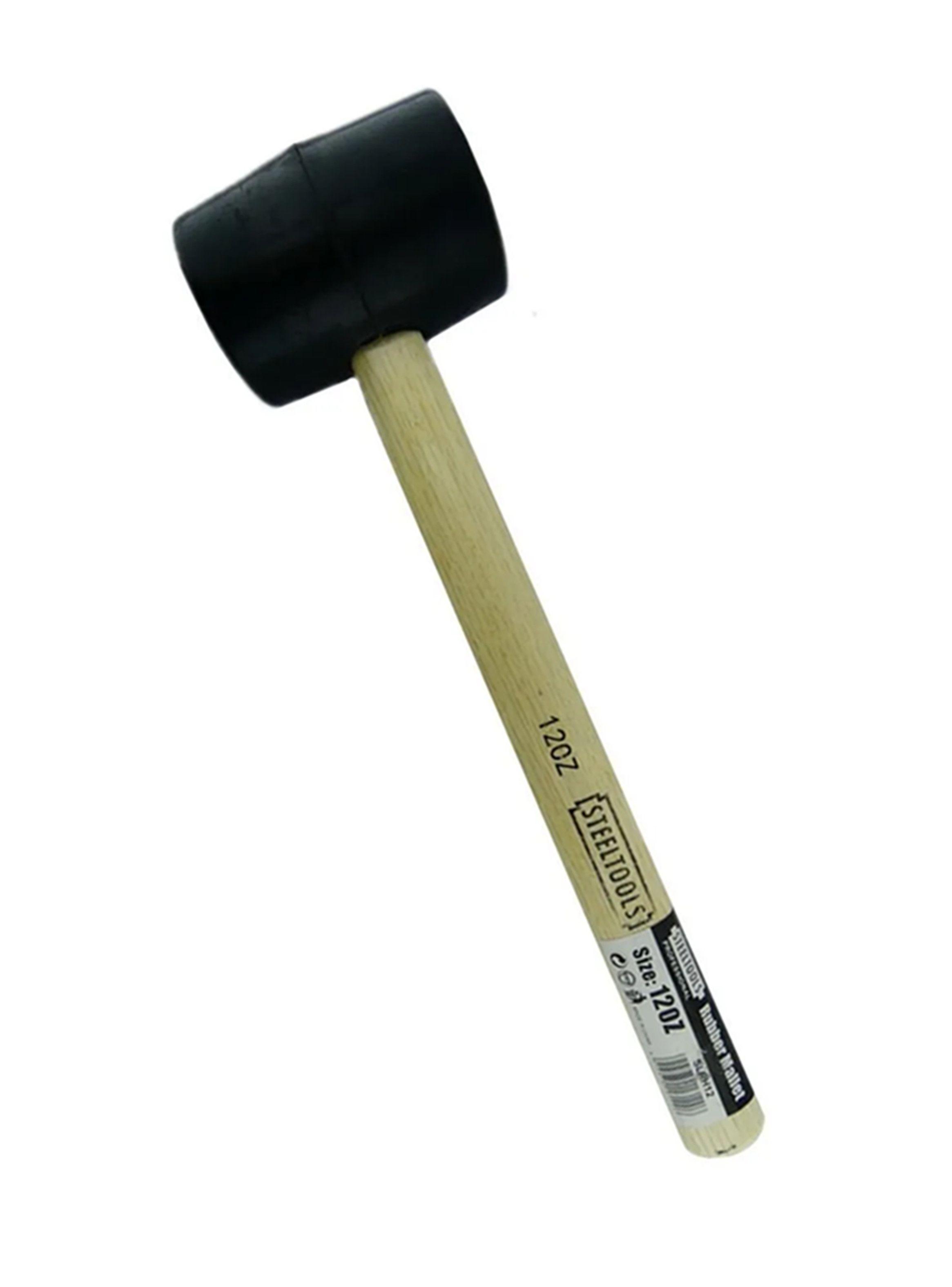 Combo Martillo Mazo Maceta De Goma 12oz Slrh12-0