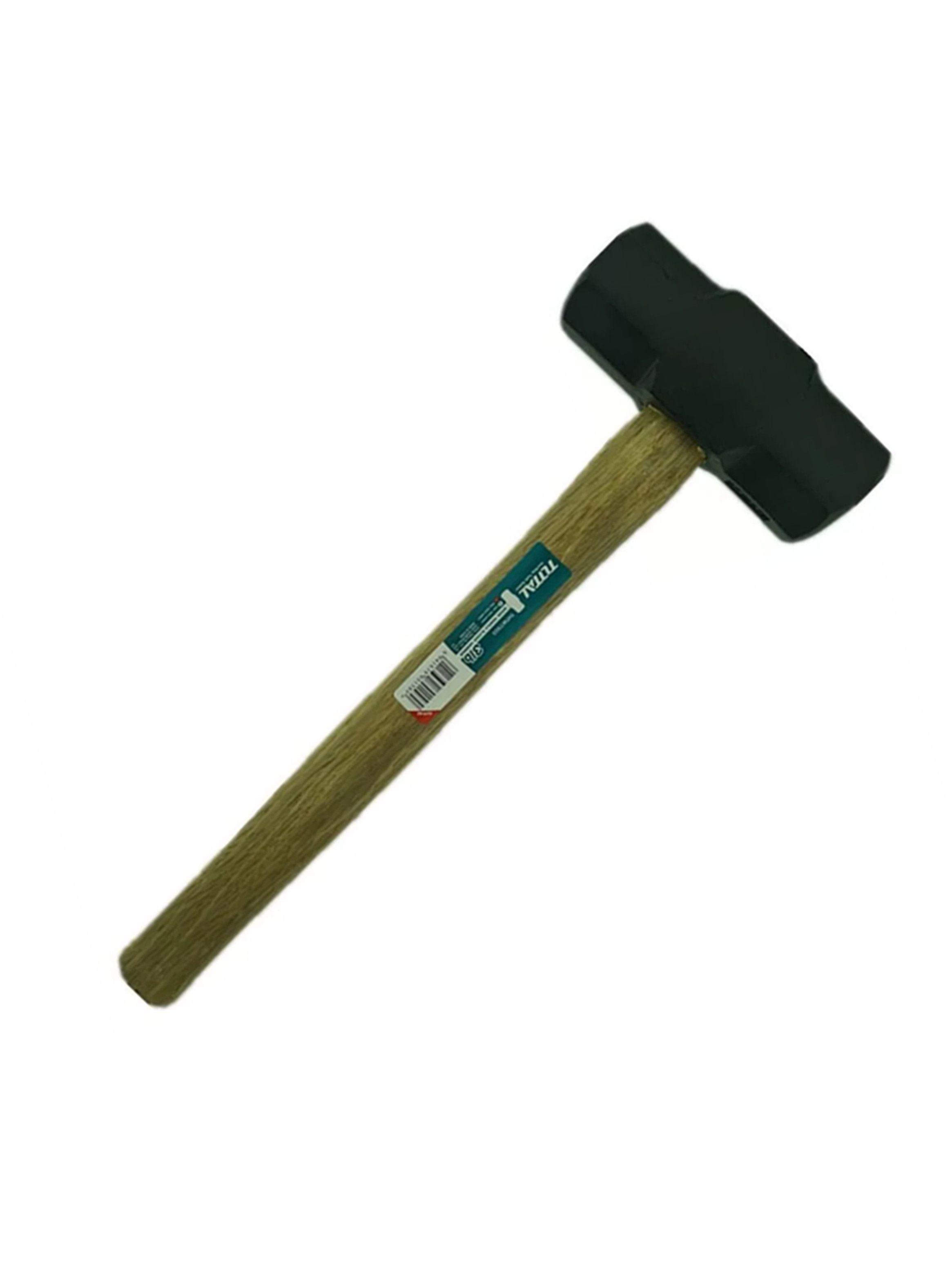 Combo Martillo Mazo 3 Lbs Mango De Madera Total-1
