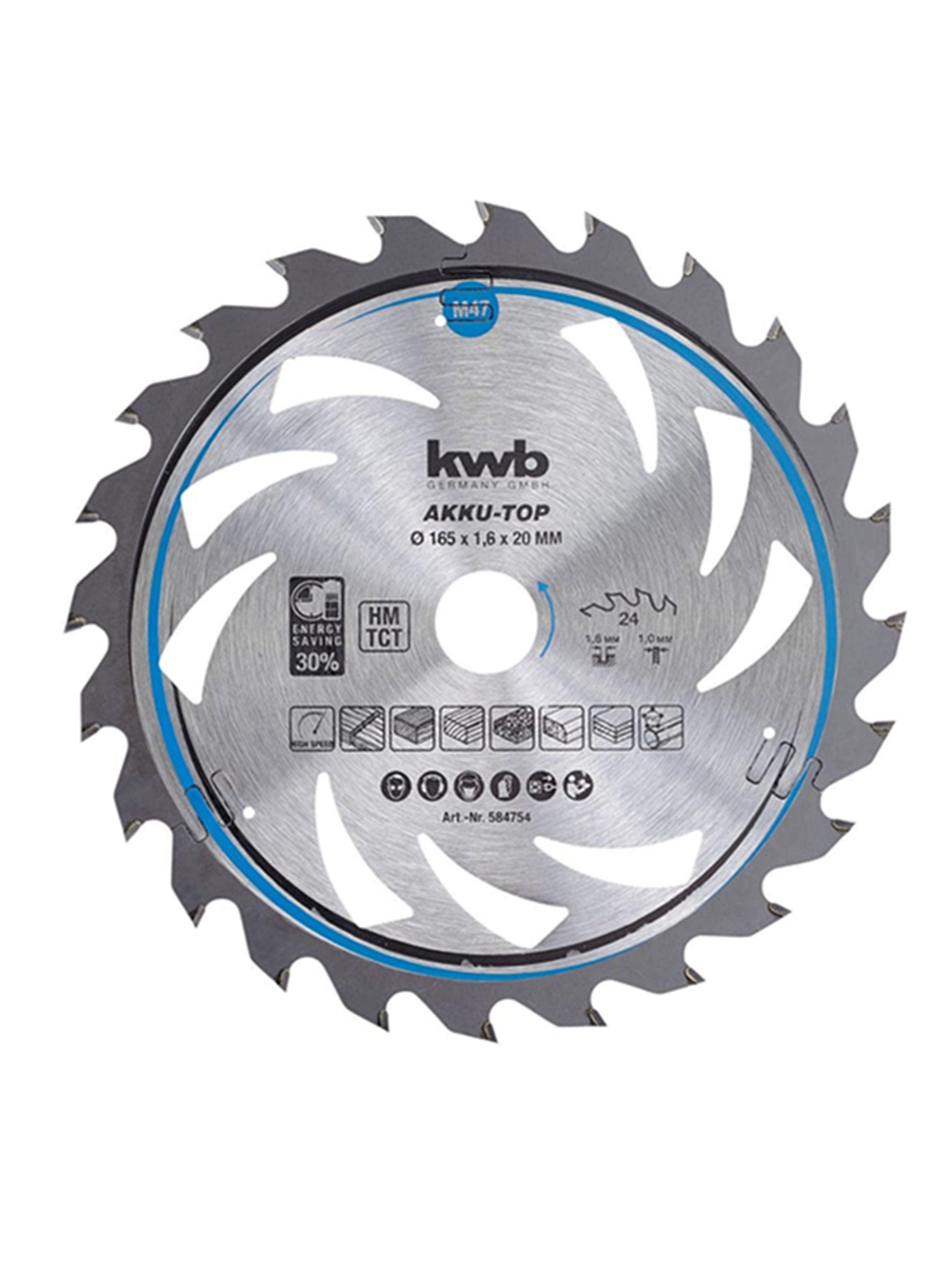 Disco De Sierra Circular 165mm 24 Dientes Kwb-0