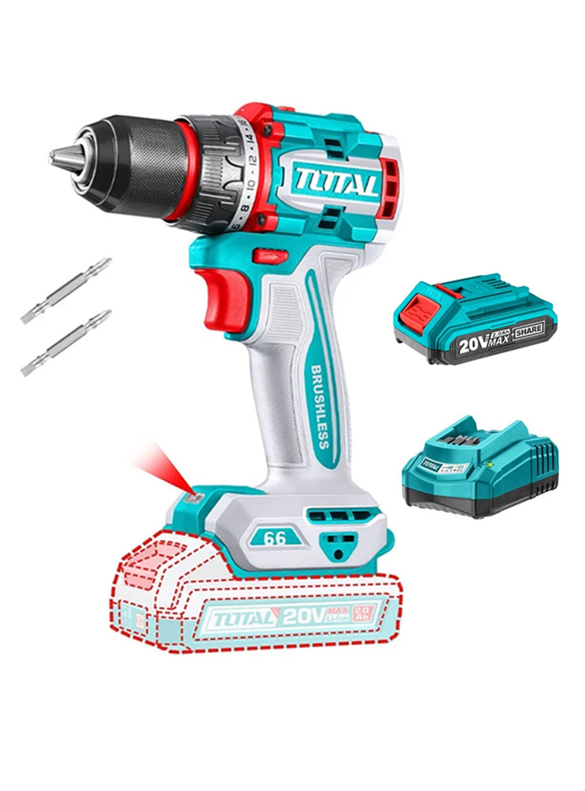 Taladro Atornillador 13mm 20v Bat+ Carg Total Tdli206681-0