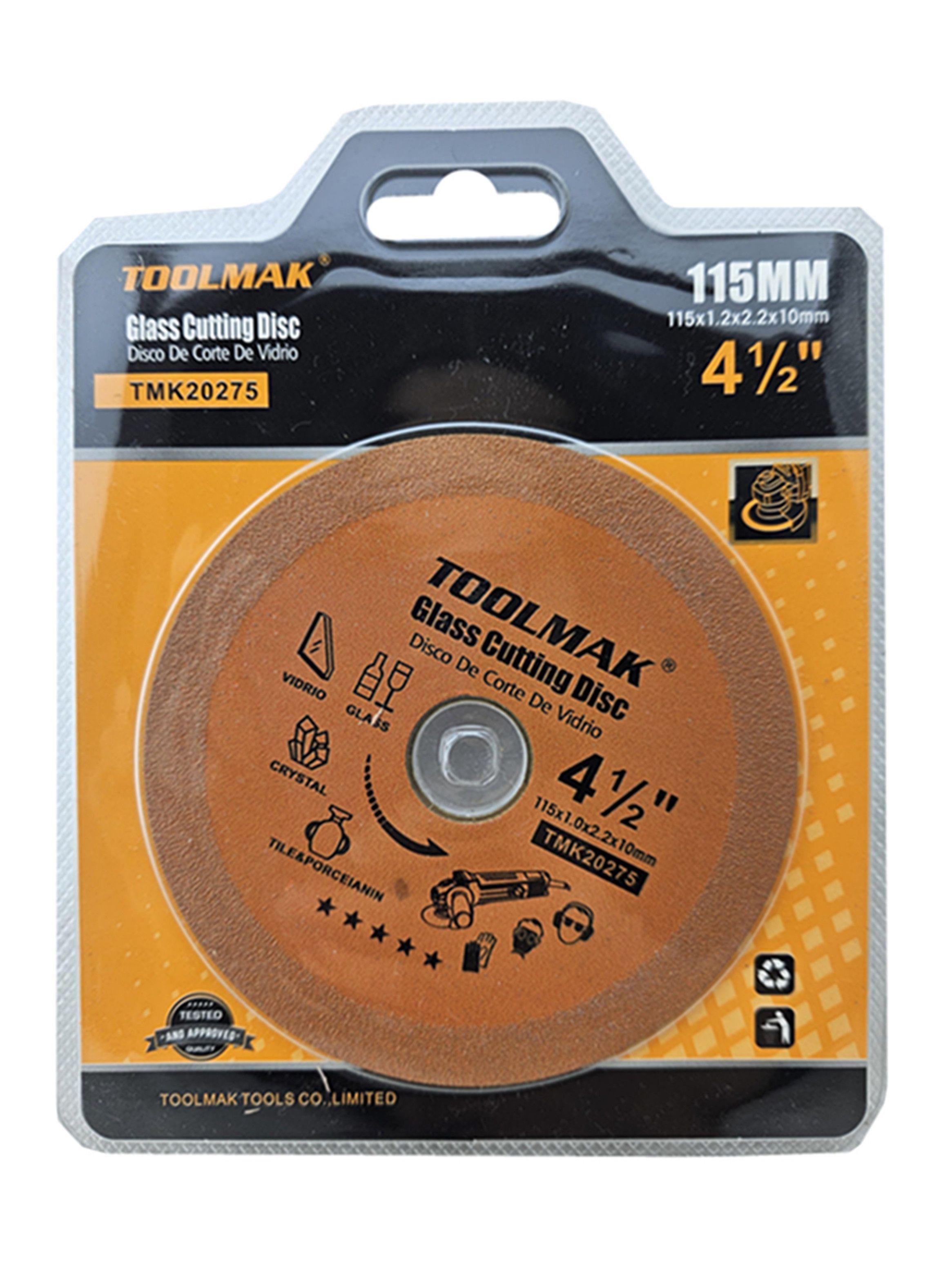 Disco De Corte Diamantado Para Vidrio 4 1/2 115mm Toolmak-0