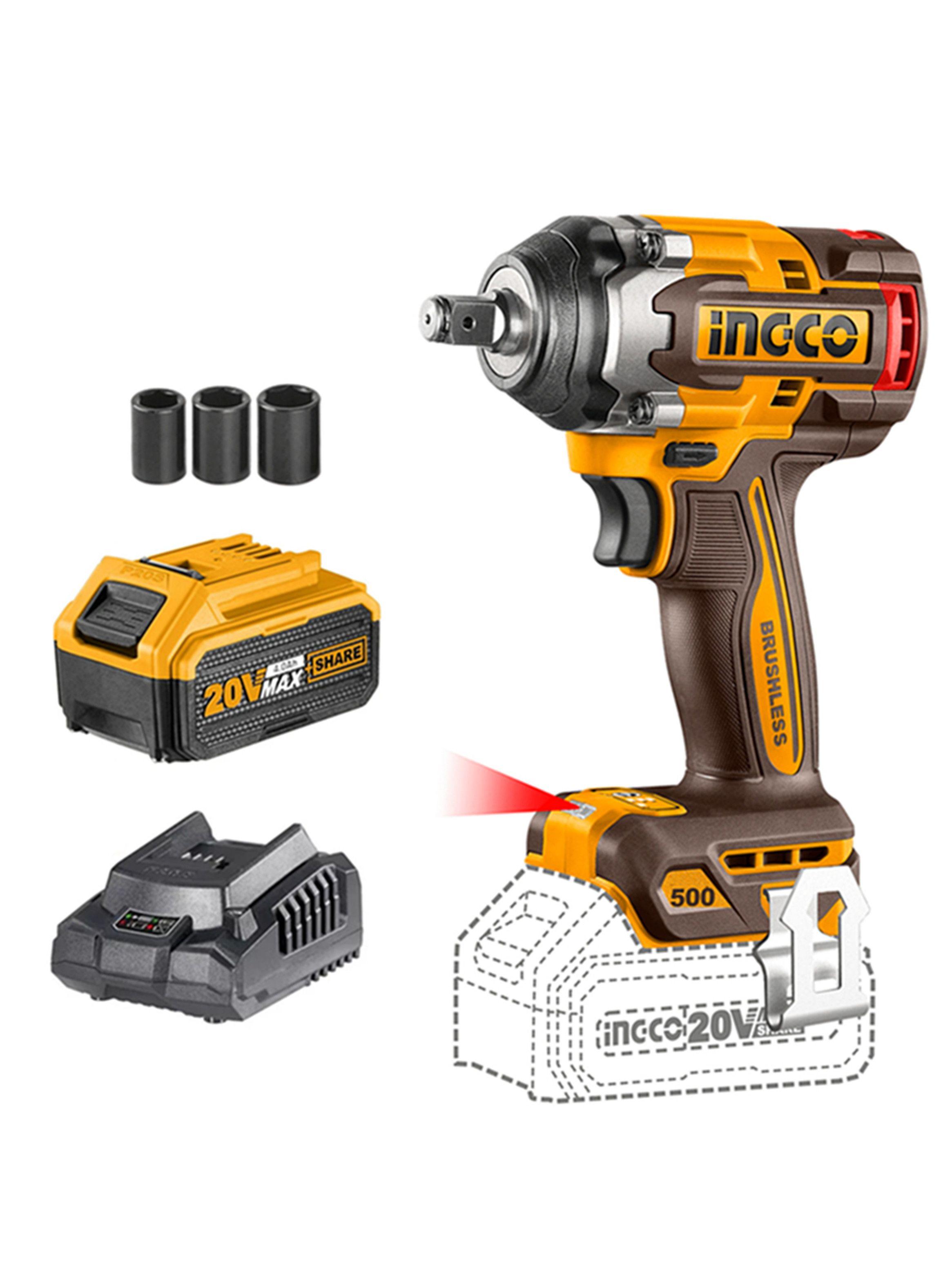 Taladro Pistola Llave Impacto 20v Bat+ Carg Ingco Ciwli20501-0