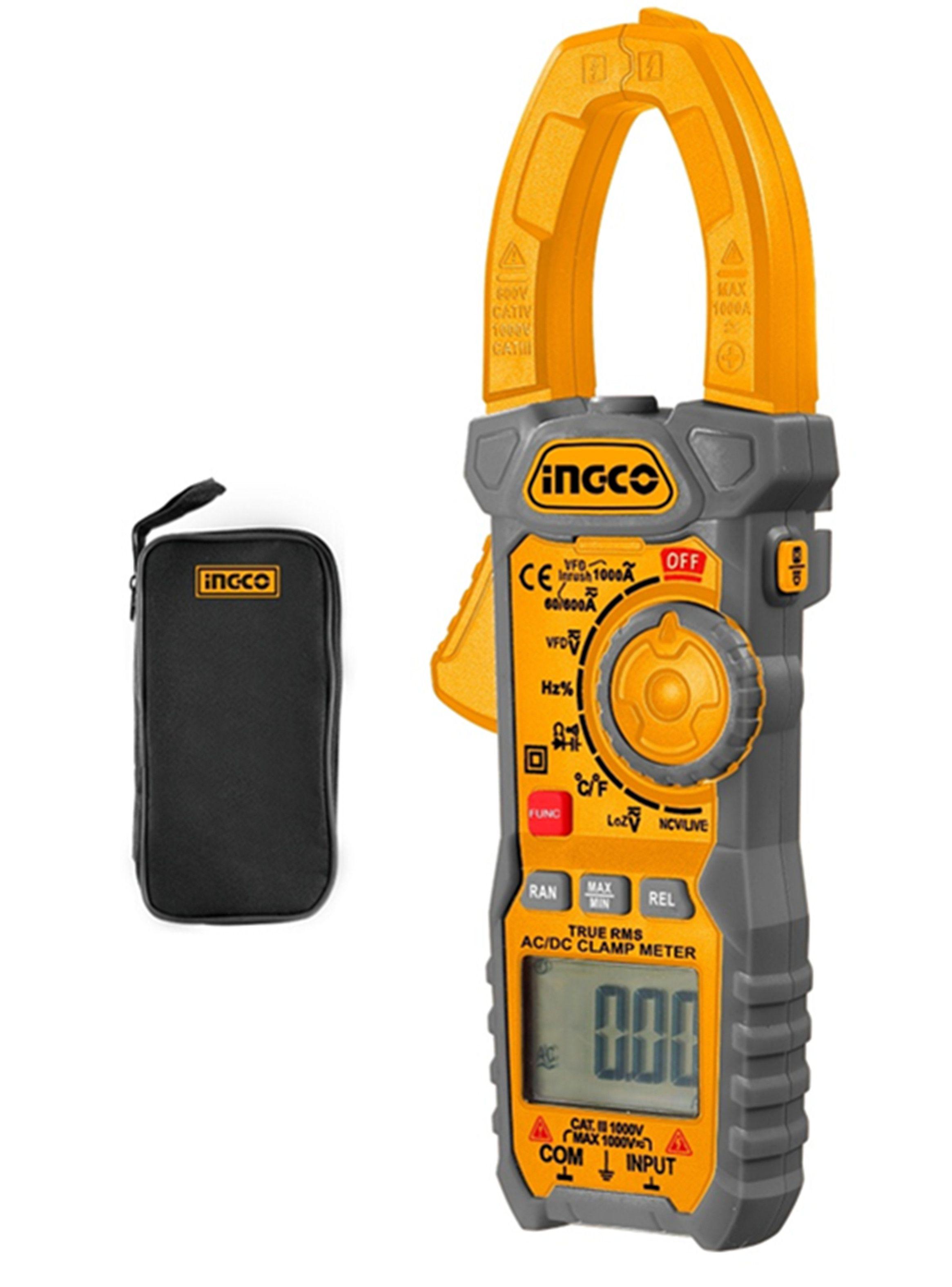 Multitester Digital Con Pinza Amperimetrica Ingco Dcm100014  -0