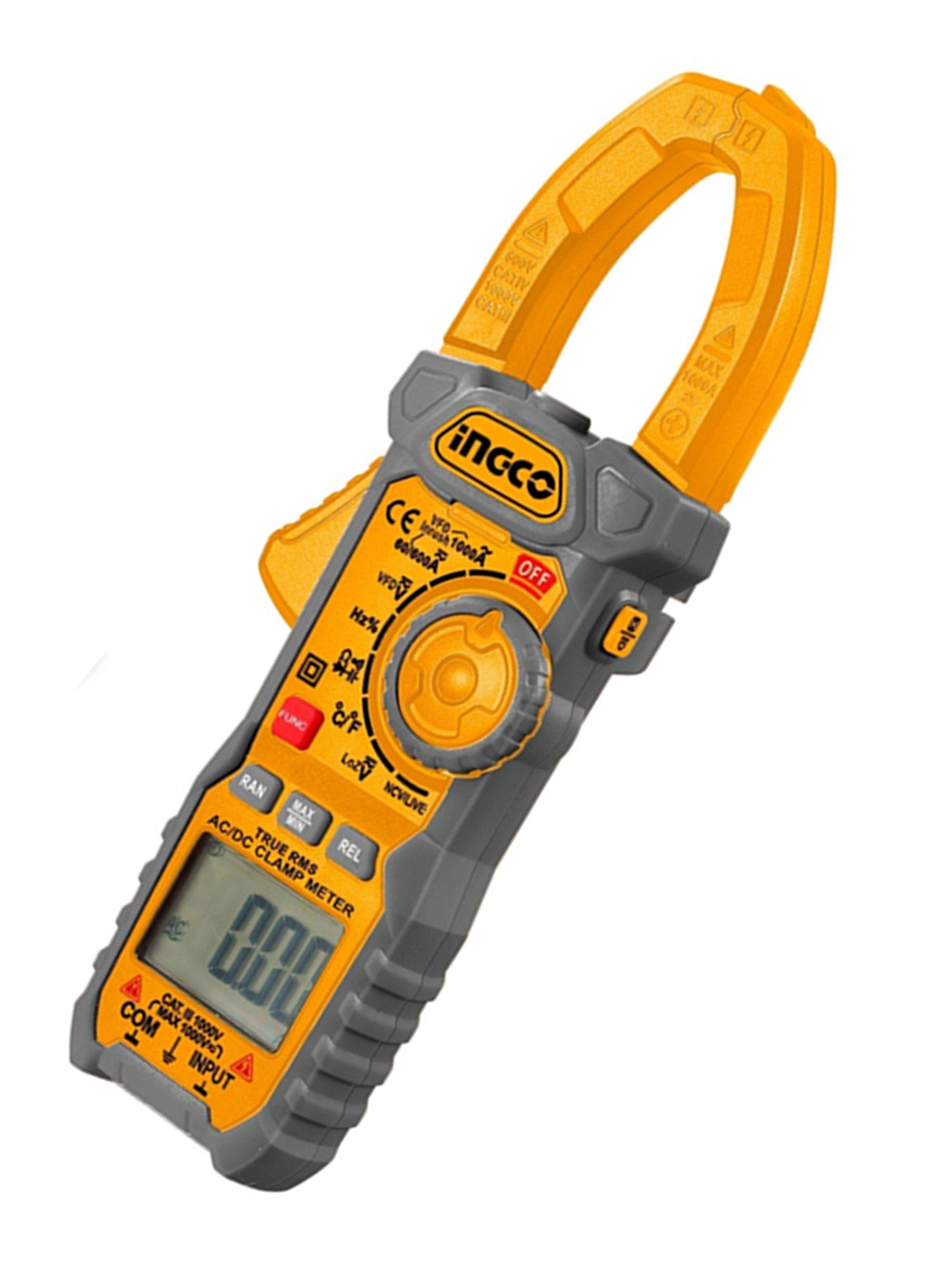 Multitester Digital Con Pinza Amperimetrica Ingco Dcm100014  -1