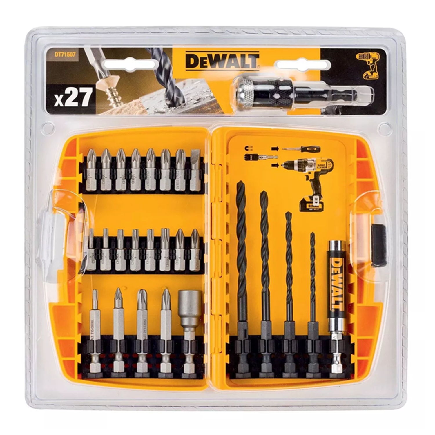 Juego Brocas Y Puntas P/ Atornillador Taladro 27 Pcs Dewalt-1