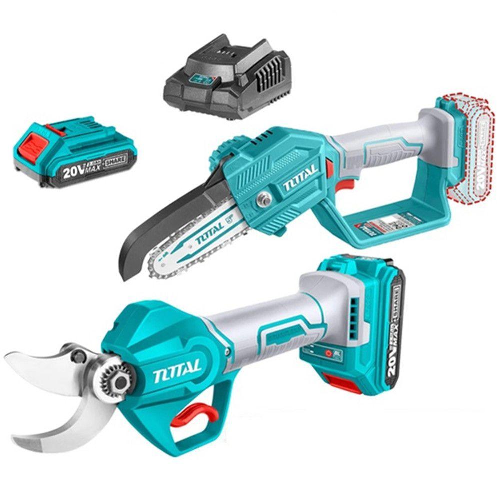 Kit Motosierra + Tijera De Podar Jardin 20v Total-0