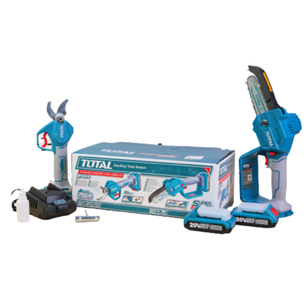 Kit Motosierra + Tijera De Podar Jardin 20v Total-1