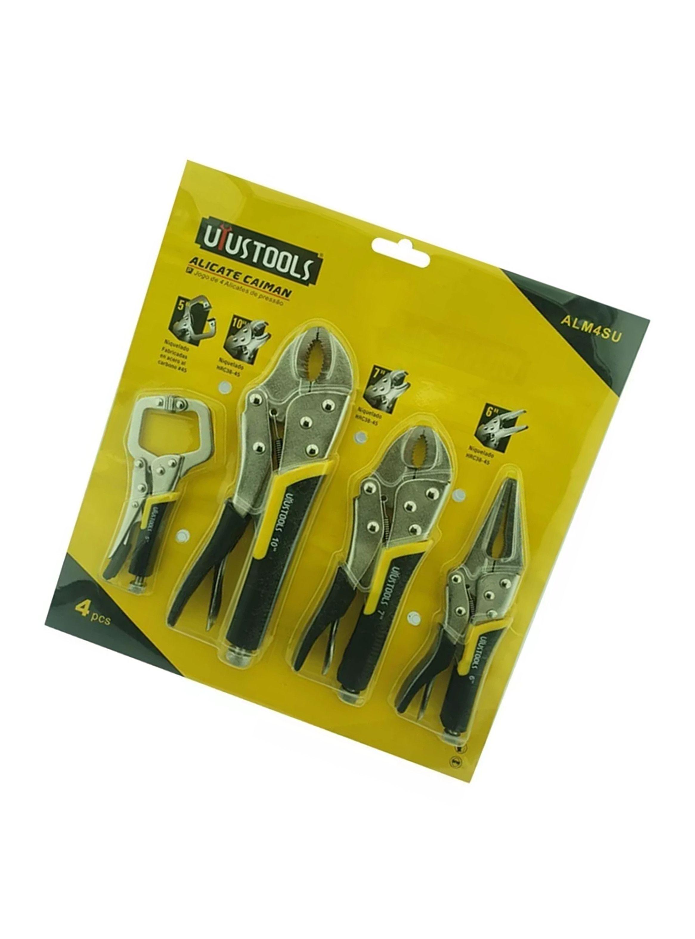 Set Kit De Alicate Tipo Caiman De Presion 4 Piezas Uyustools-1