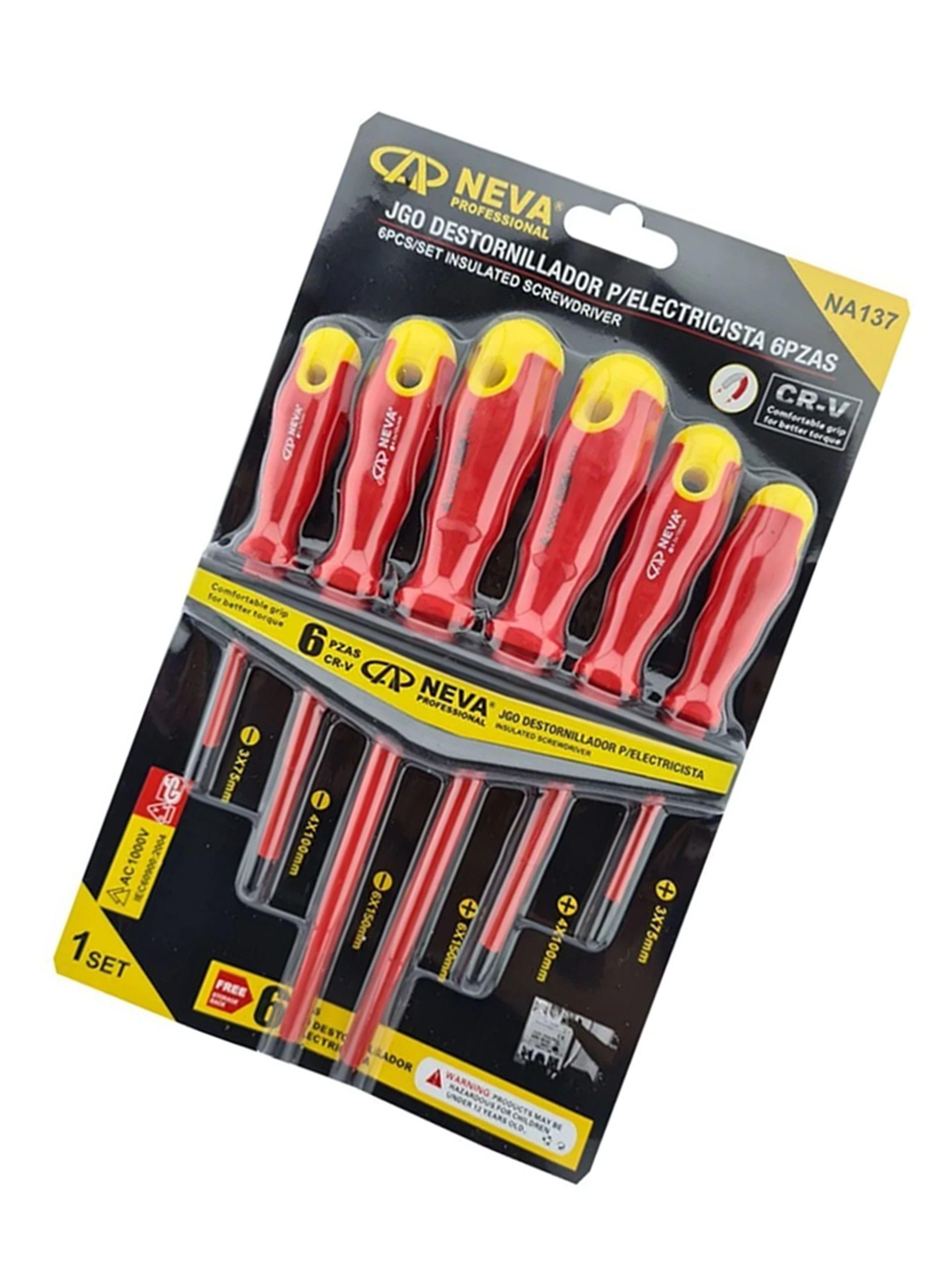 Set De Destornilladores Electricos 6 Piezas Na137-1