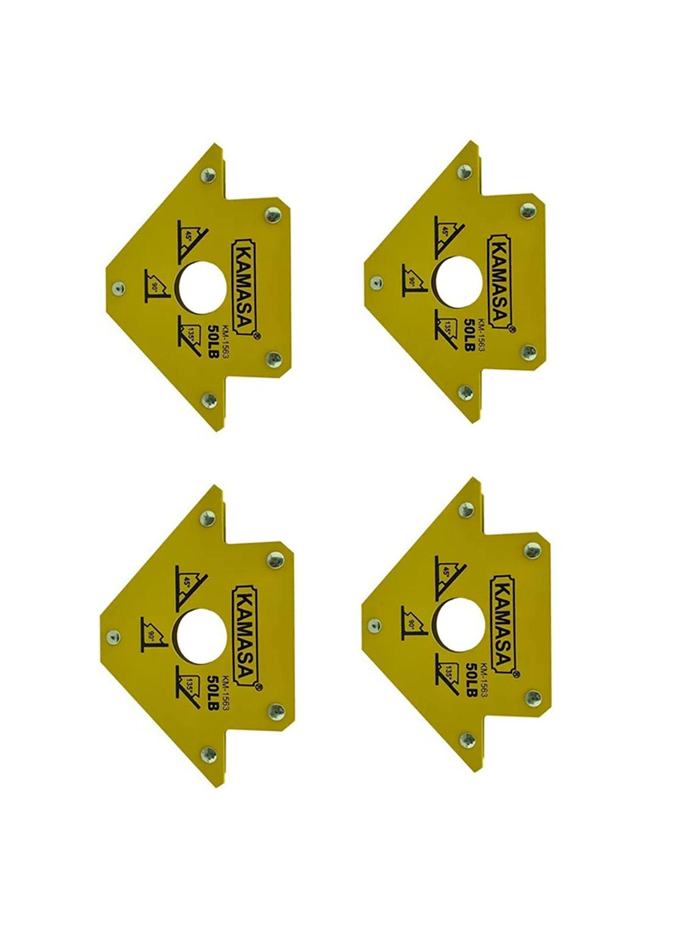 Pack 4 Escuadra Magnetica 50 Lbs 4 Pulgadas Kamasa-1
