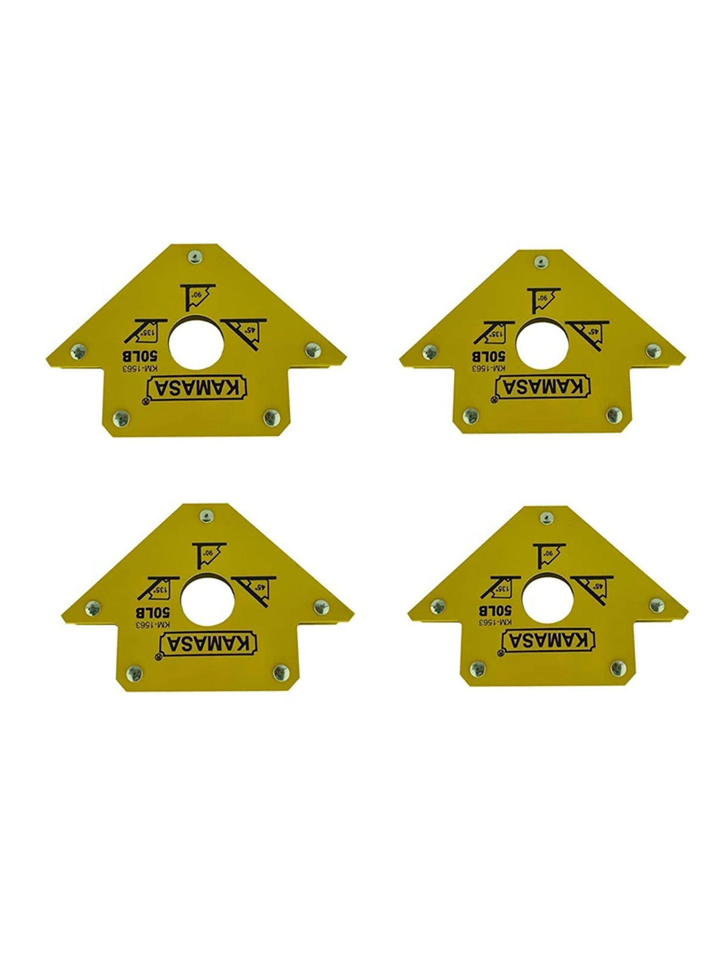 Pack 4 Escuadra Magnetica 50 Lbs 4 Pulgadas Kamasa-2